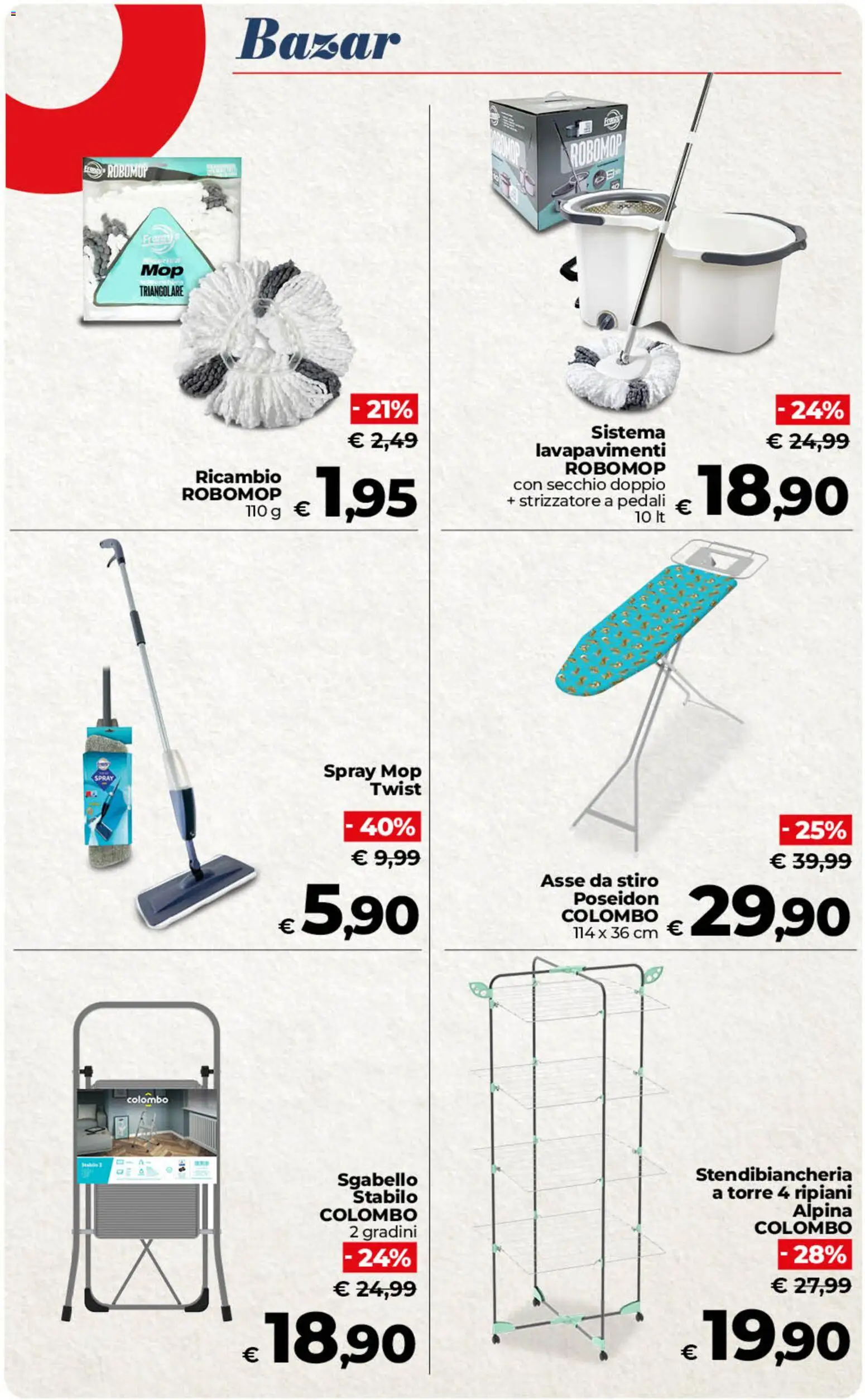 Volantino COOP del 02/10/2026 | Pagina: 37 | Prodotti: Asse da stiro, Stendibiancheria, Sgabello, Secchio