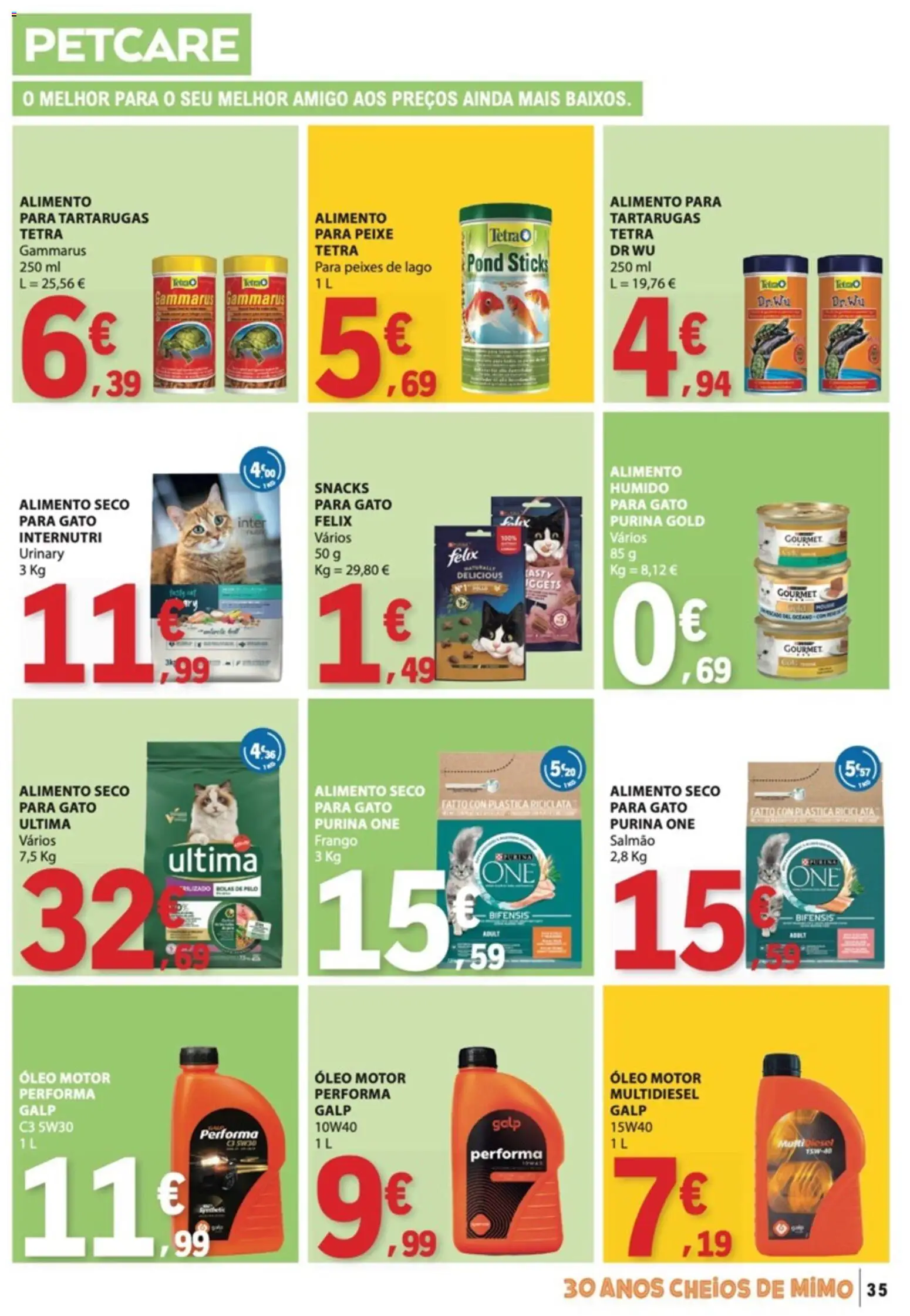E.Leclerc folheto │ válido de 07.05.2026 | Página: 35 | Produtos: Purina one, Frango, Salmão, Óleo