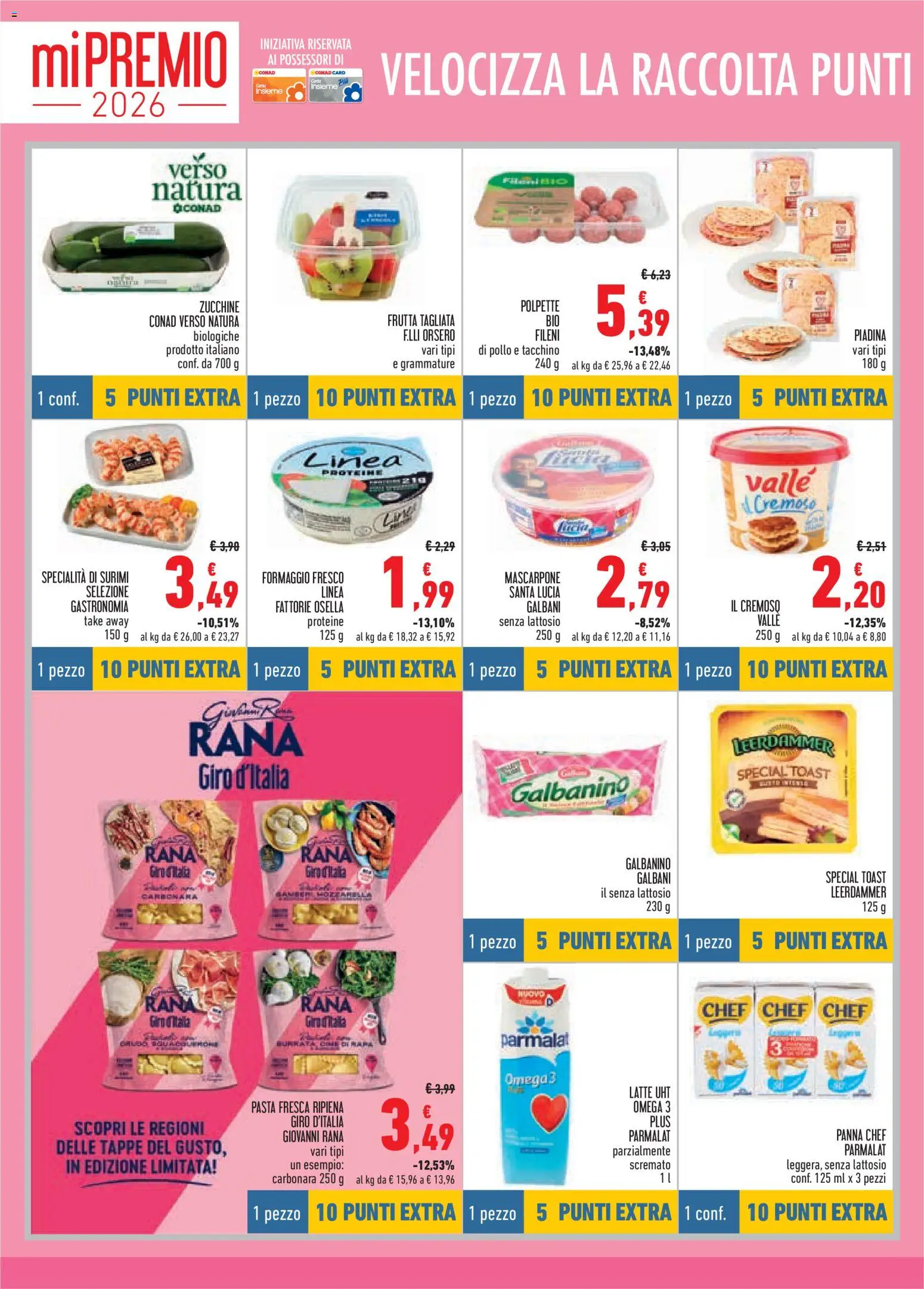 Volantino Conad del 21.05.2026 | Pagina: 4 | Prodotti: Panna, Frutta, Pasta, Polpette