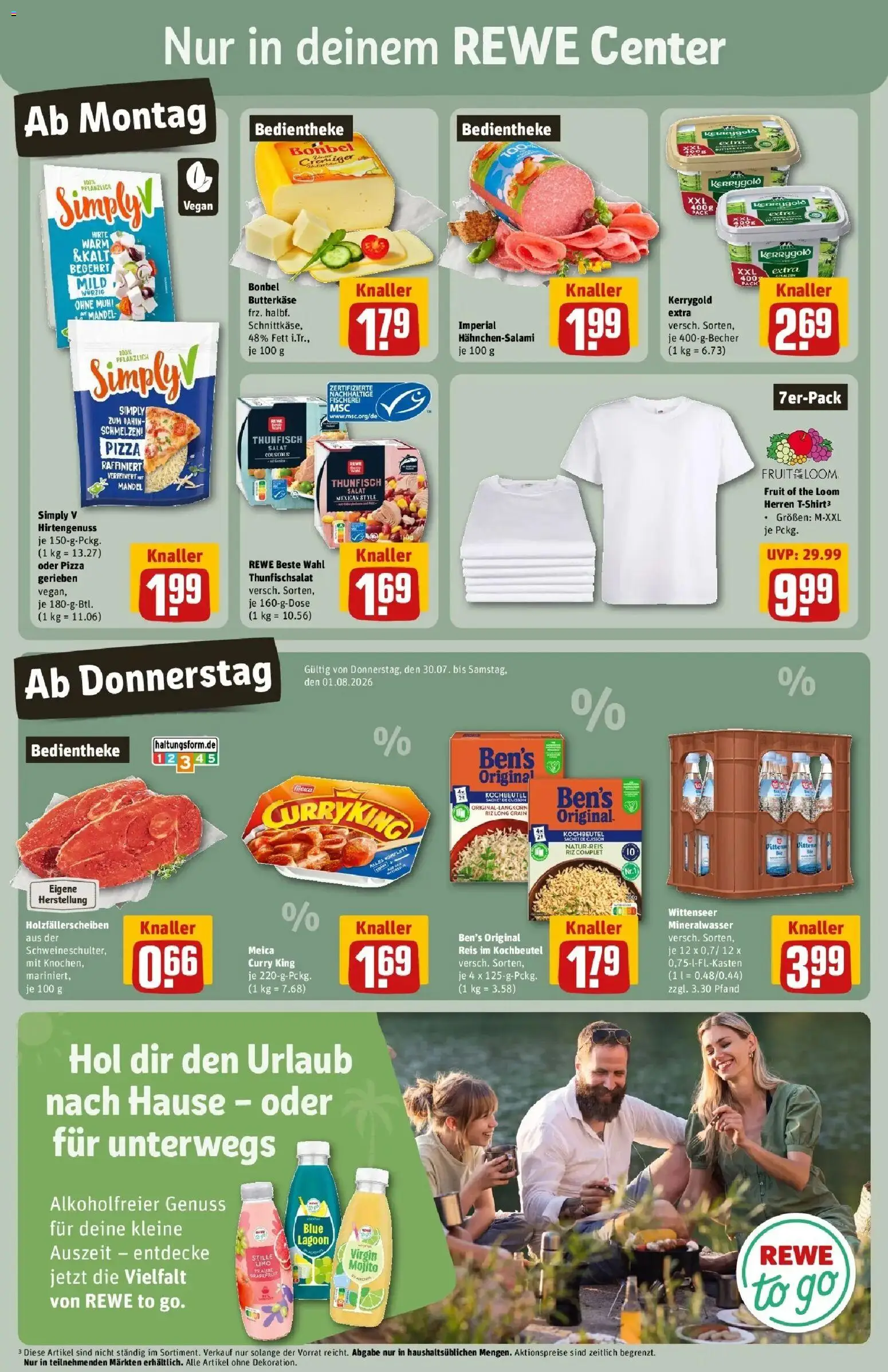 Rewe Prospekt Lübeck – gültig ab 27.07.2026 | Seite: 3 | Produkte: Thunfisch, Pizza, Reis, Salat