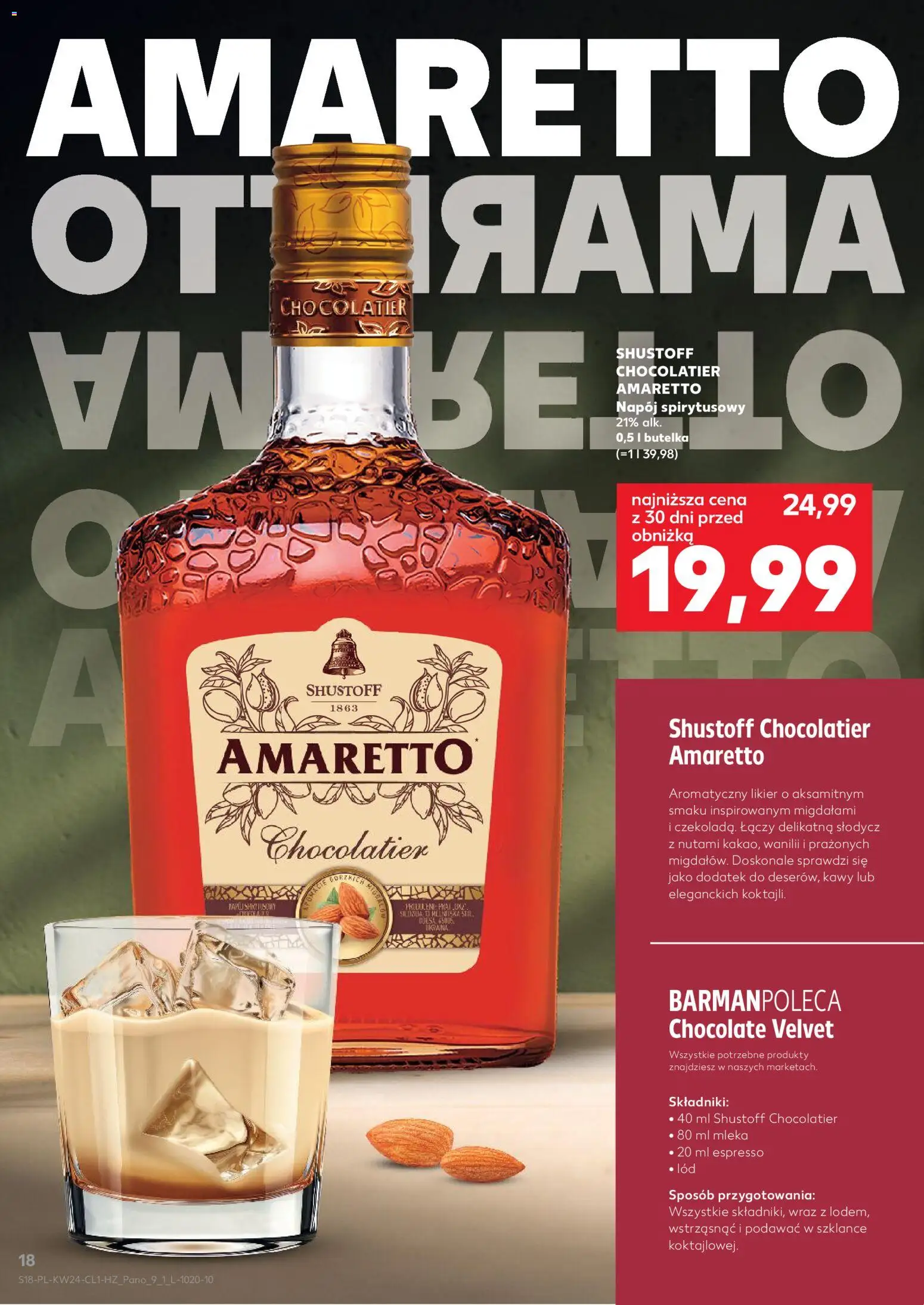 Kaufland Polsko leták - Barek od 11.06.2026 | Strana: 18 | Produkty: Amaretto, Velvet
