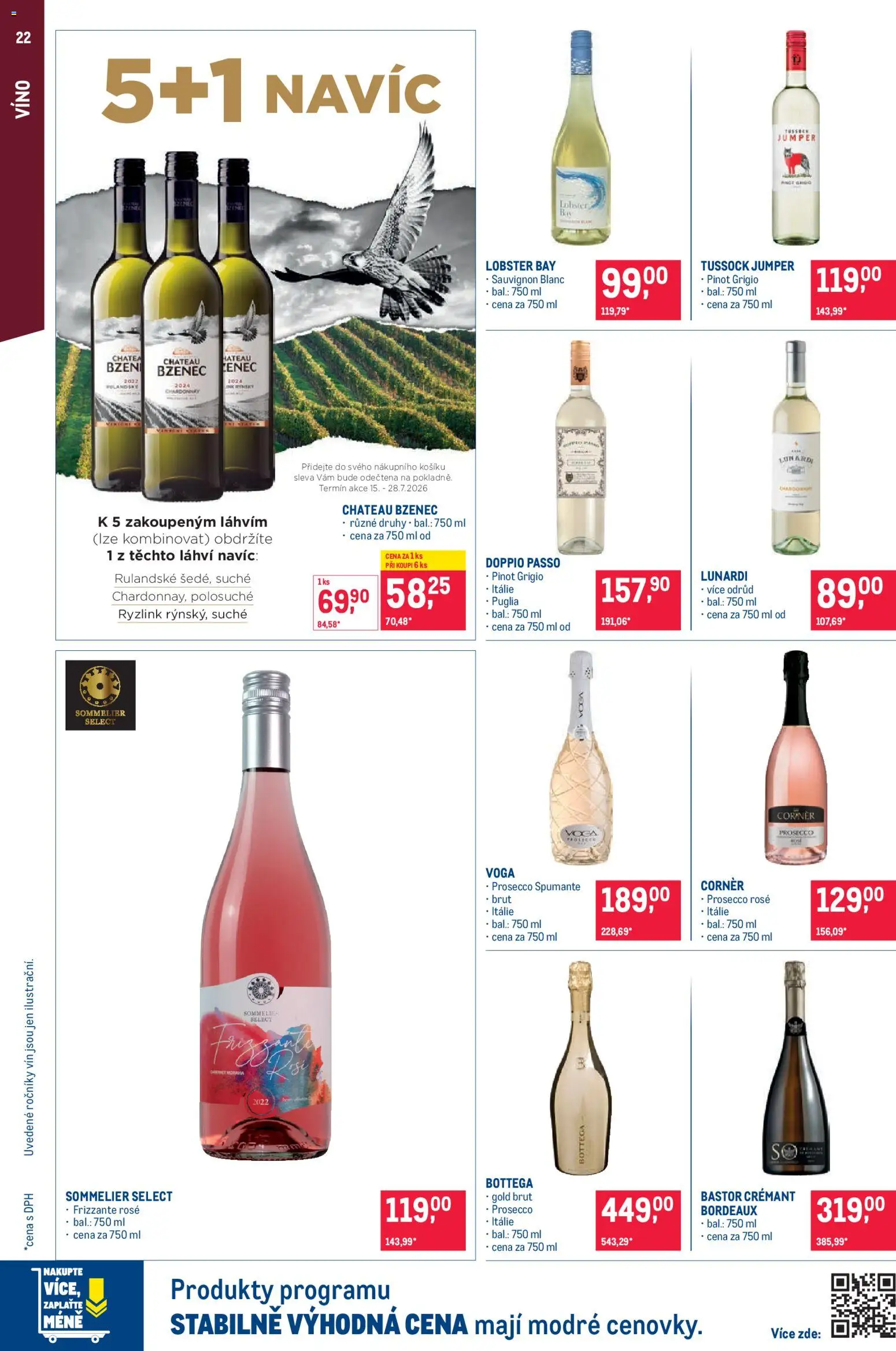 Makro leták - Pro milovníky jídla od 15.07.2026 | Strana: 22 | Produkty: Prosecco, Víno, Frizzante, Prosecco rosé