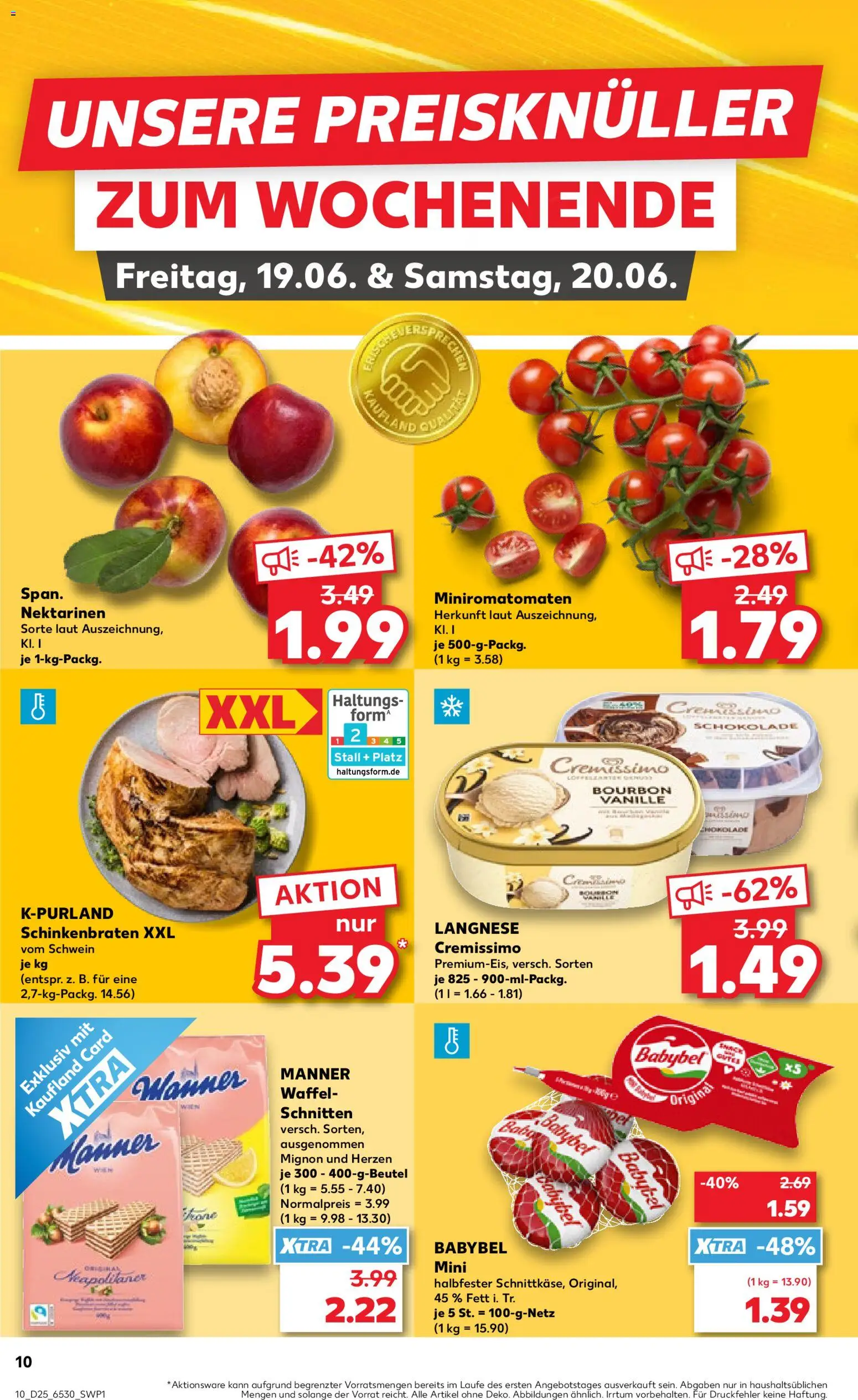 Kaufland Prospekt Rostock – gültig ab 18.06.2026 | Seite: 10 | Produkte: Langnese, Cremissimo, Schokolade, Bourbon