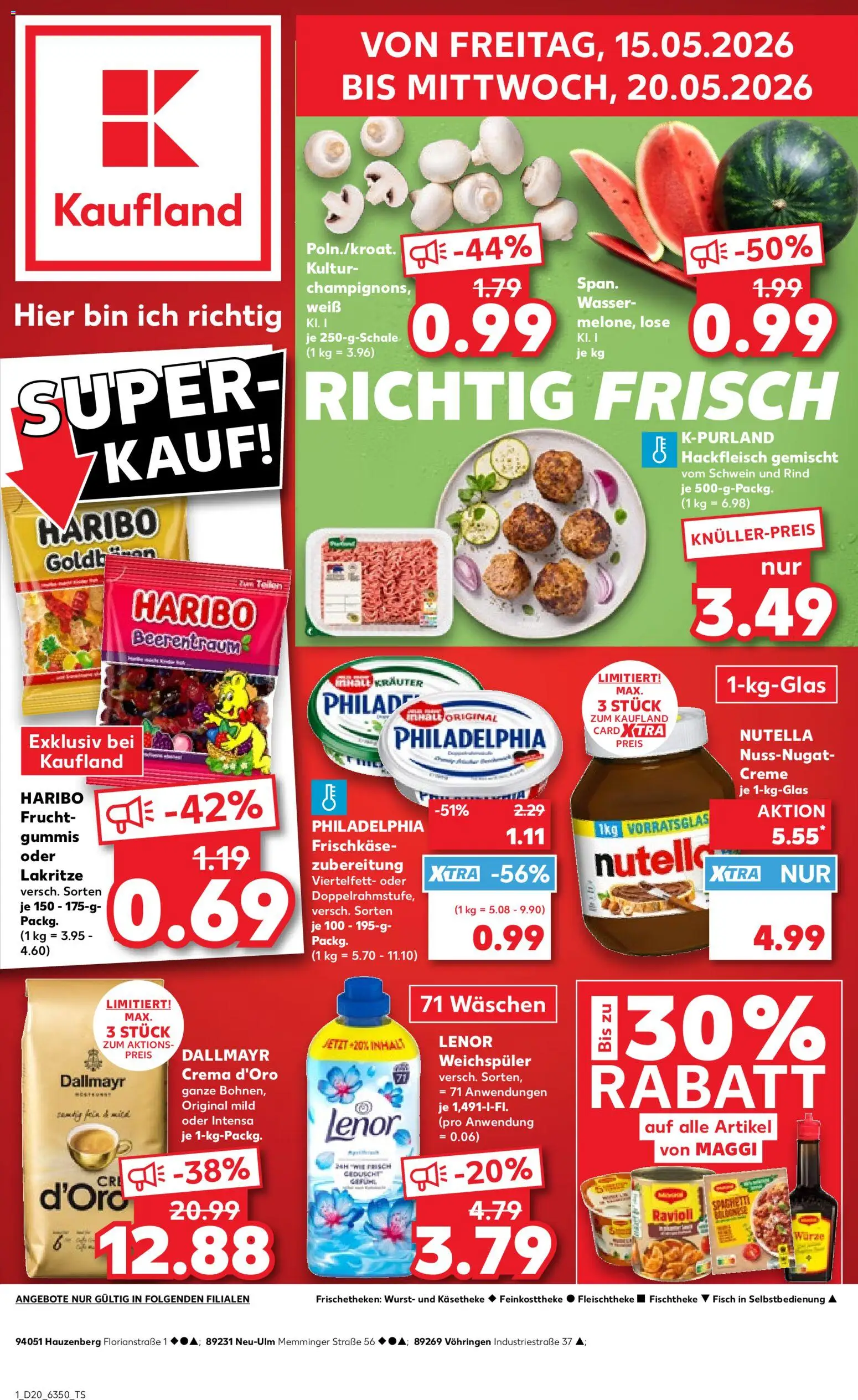 Kaufland Německo leták od 15.05.2026 | Strana: 1