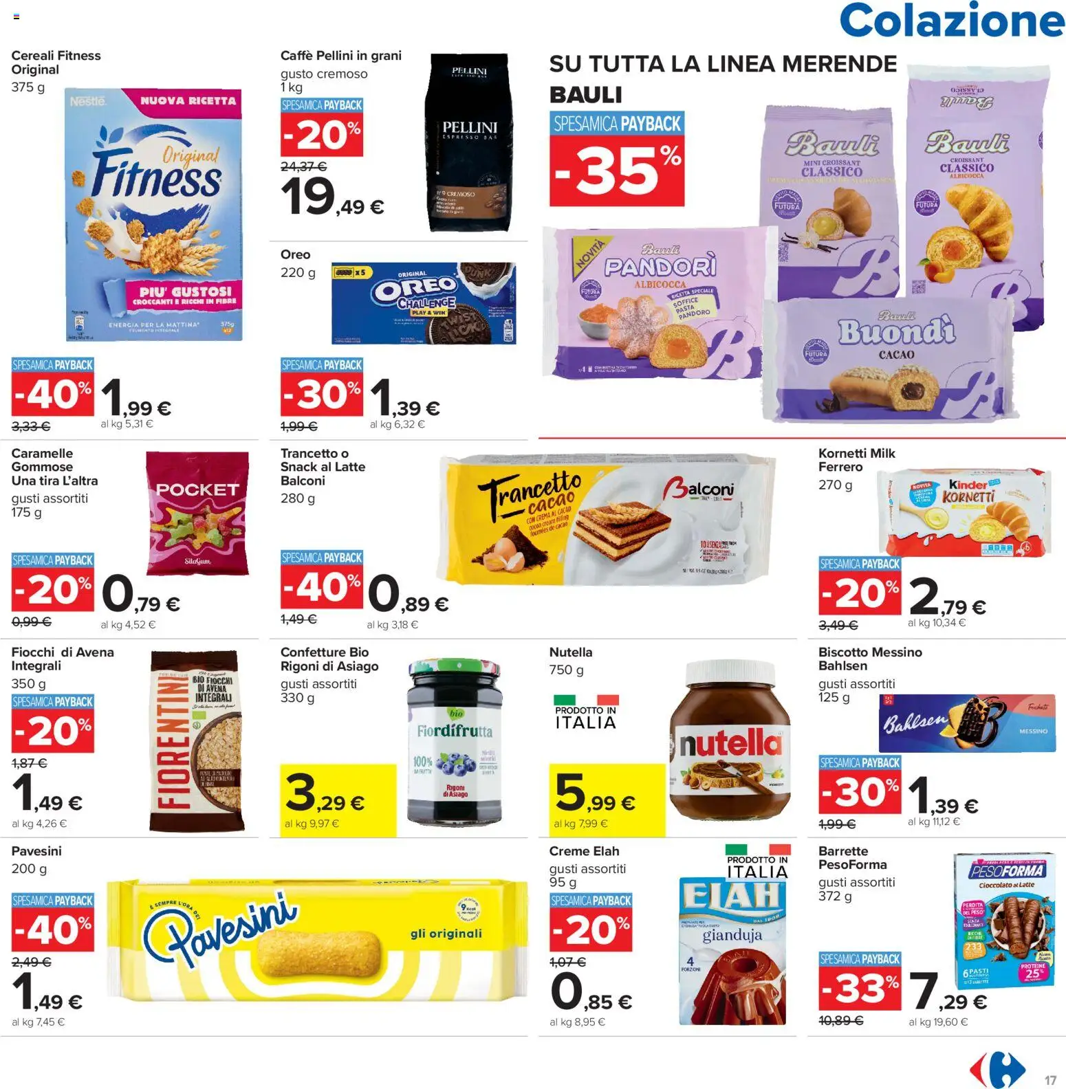 Volantino Carrefour del 13/07/2026 | Pagina: 17 | Prodotti: Crema, Cioccolato, Cereali, Fiocchi