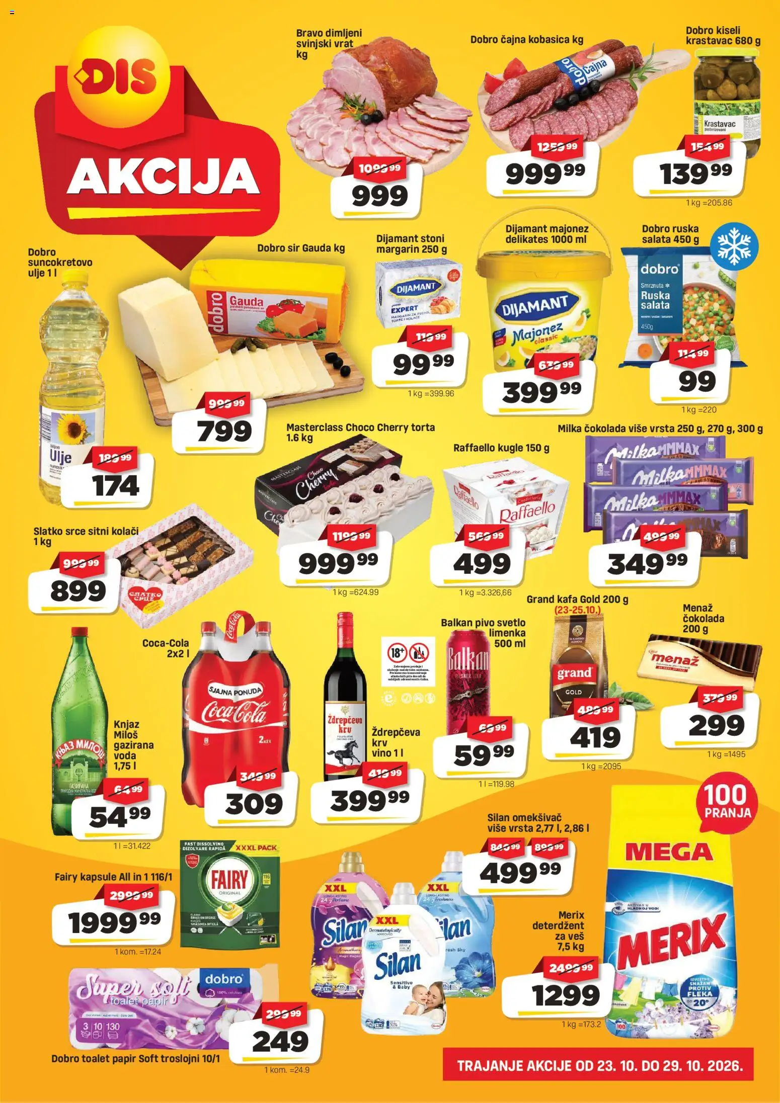 Super DIS katalog - važi od 23.10.2026 | Strana: 2 | Proizvode: Omekšivač, Margarin, Sir, Torta