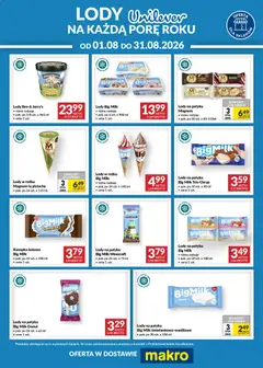 Pogląd oferty "Makro gazetka - Lody Unilever" - ważna od 01.08.2026