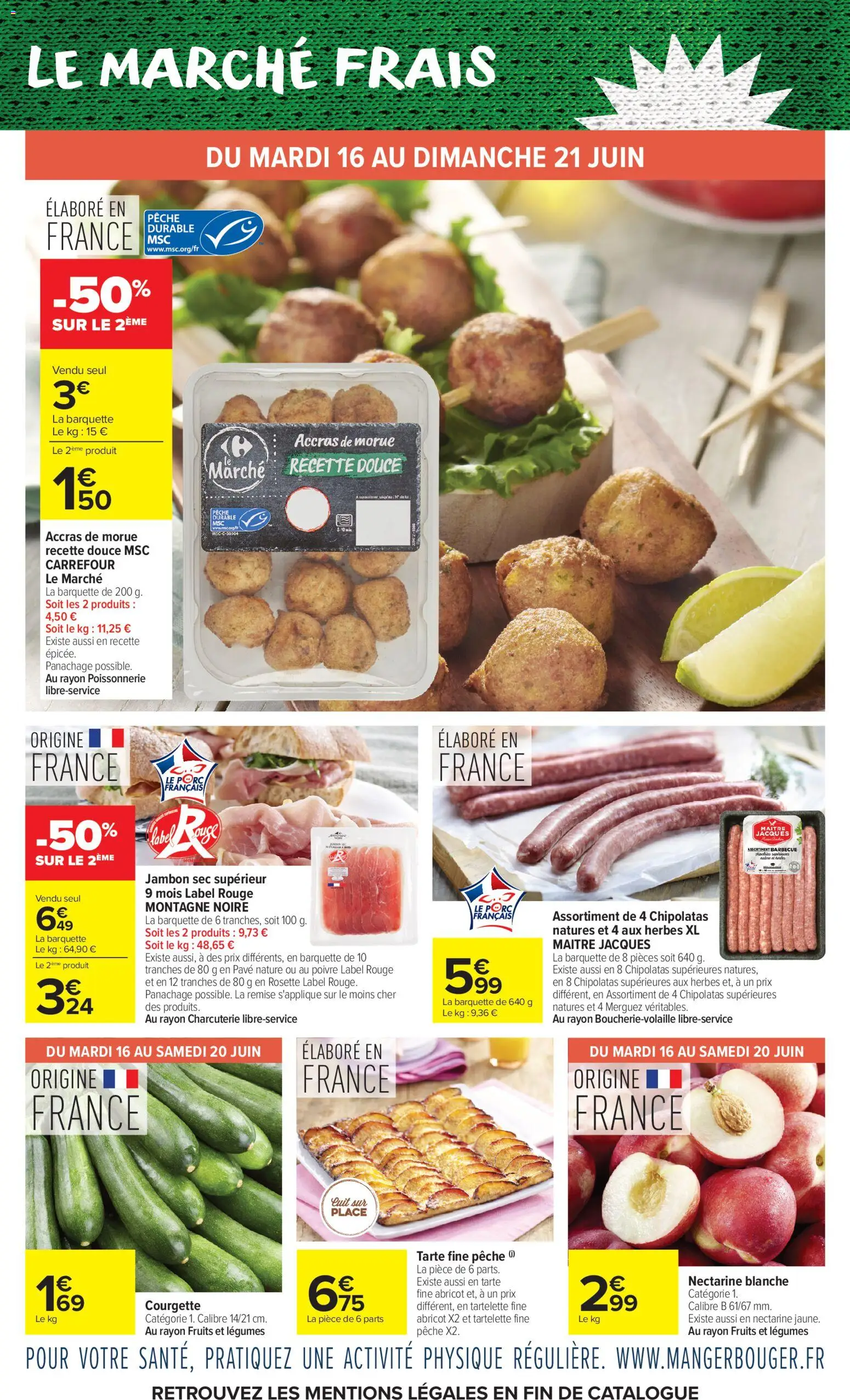 {H1} | Page: 6 | Produits: Nectarine, Barbecue, Merguez, Porc