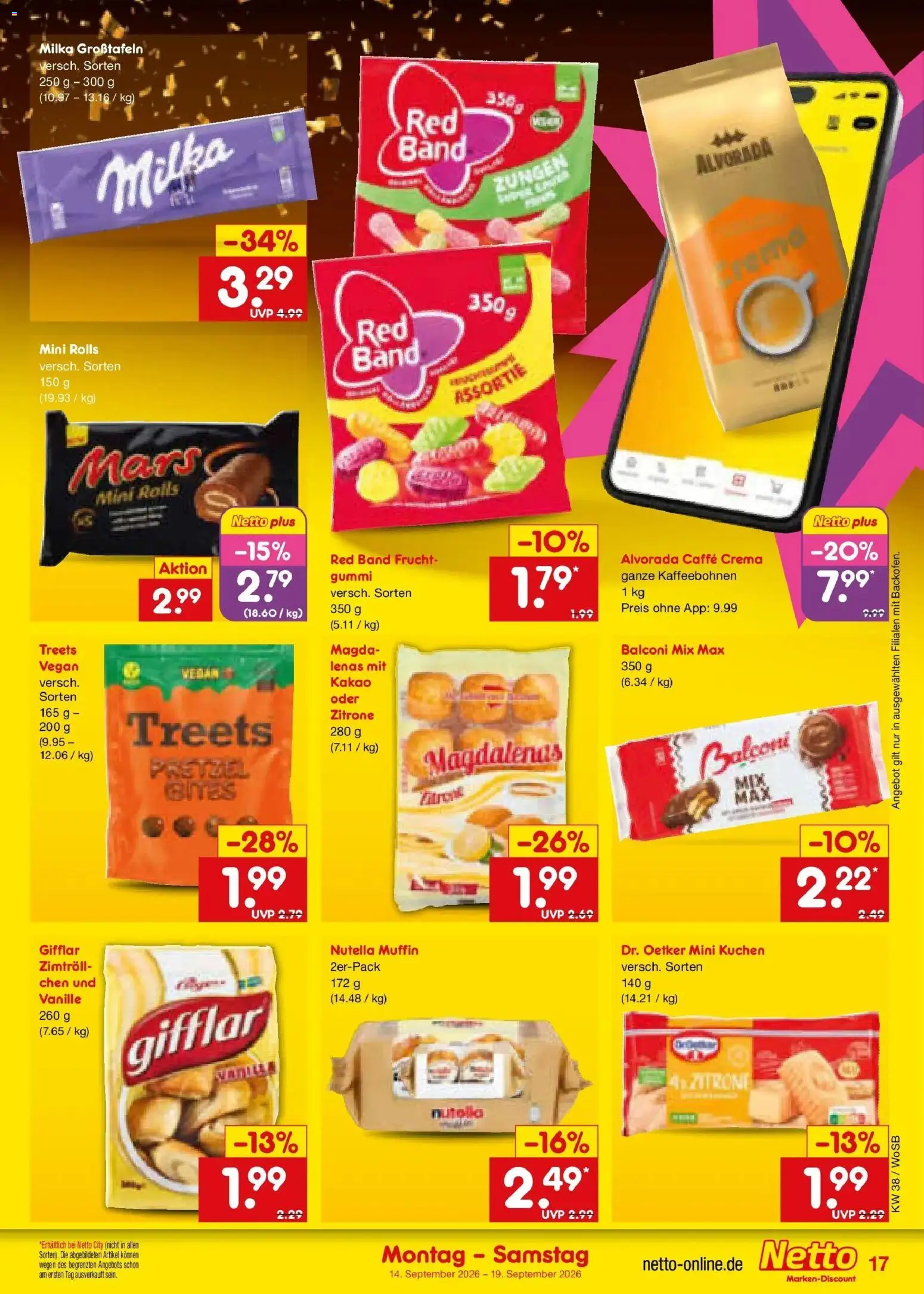 Netto Marken-Discount Prospekt Ludwigshafen-Edigheim – gültig ab 14.09.2026 | Seite: 25 | Produkte: Mars, Nutella, Zitrone, Kuchen