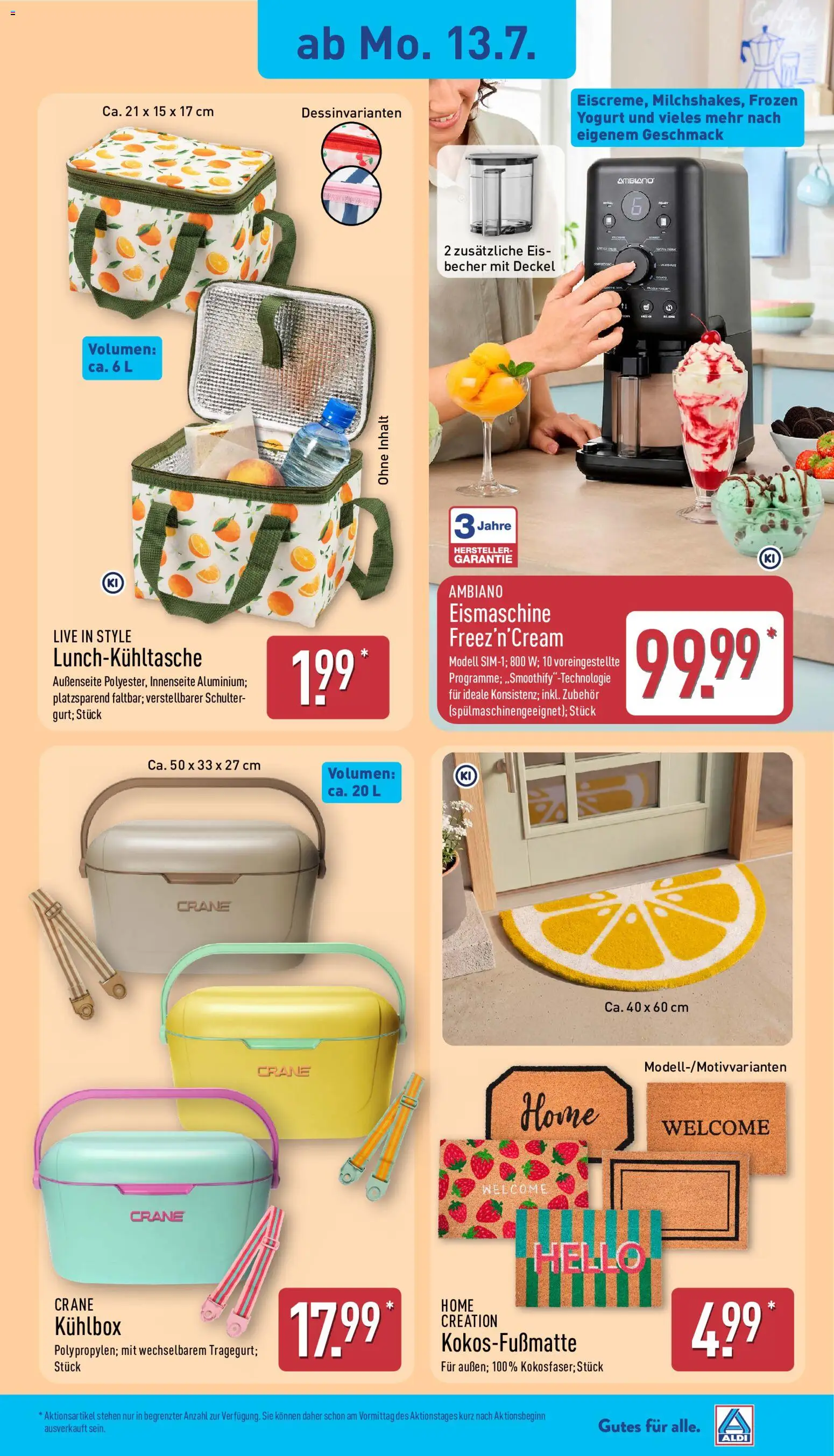 Aldi Prospekt – gültig ab 13.07.2026 | Seite: 17 | Produkte: Box, Schulter, Home creation, Eis