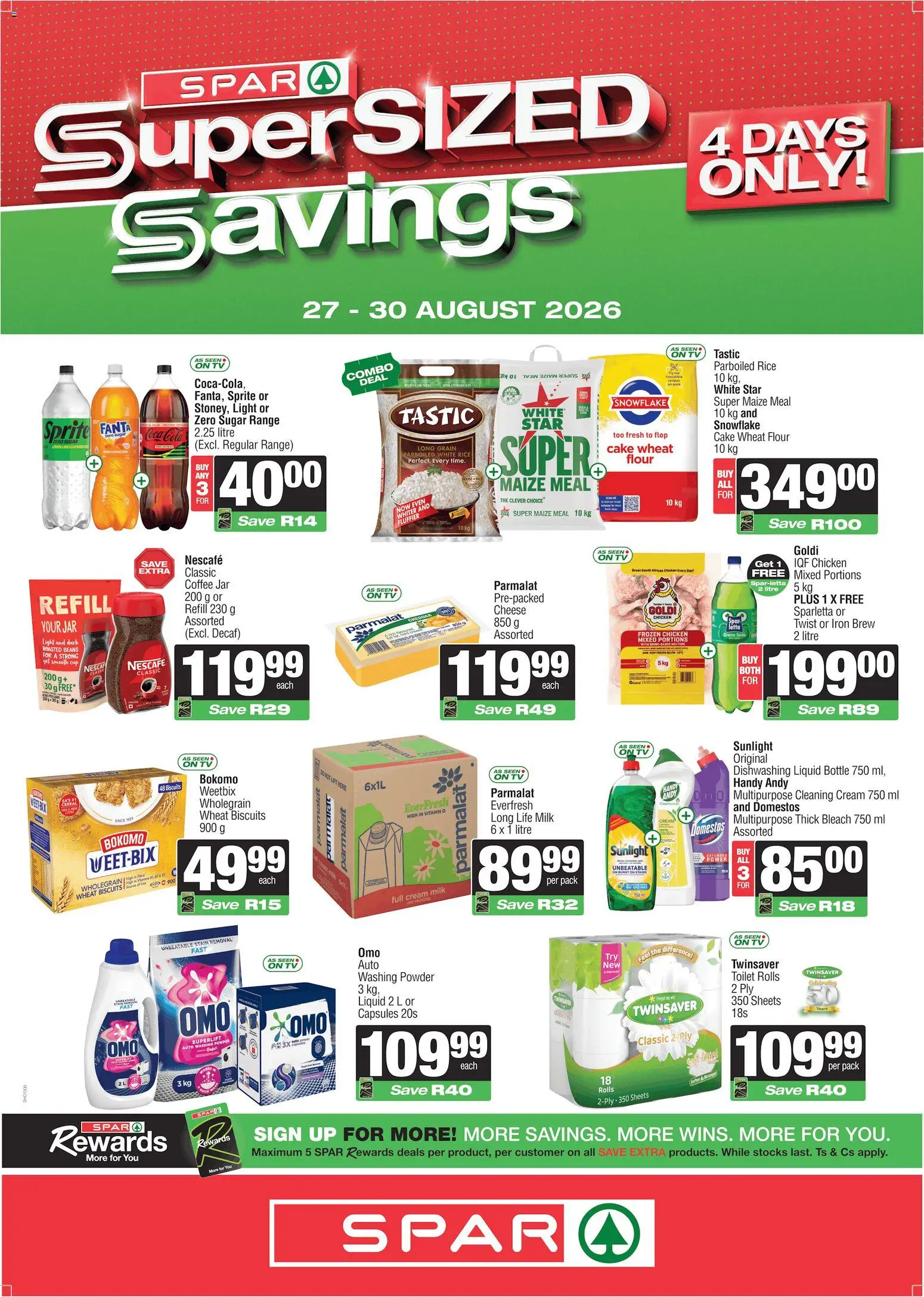 New KWIKSPAR catalogue – valid from 27/08/2026 | Page: 1 | Products: Flour, Iron, Bleach, Cream