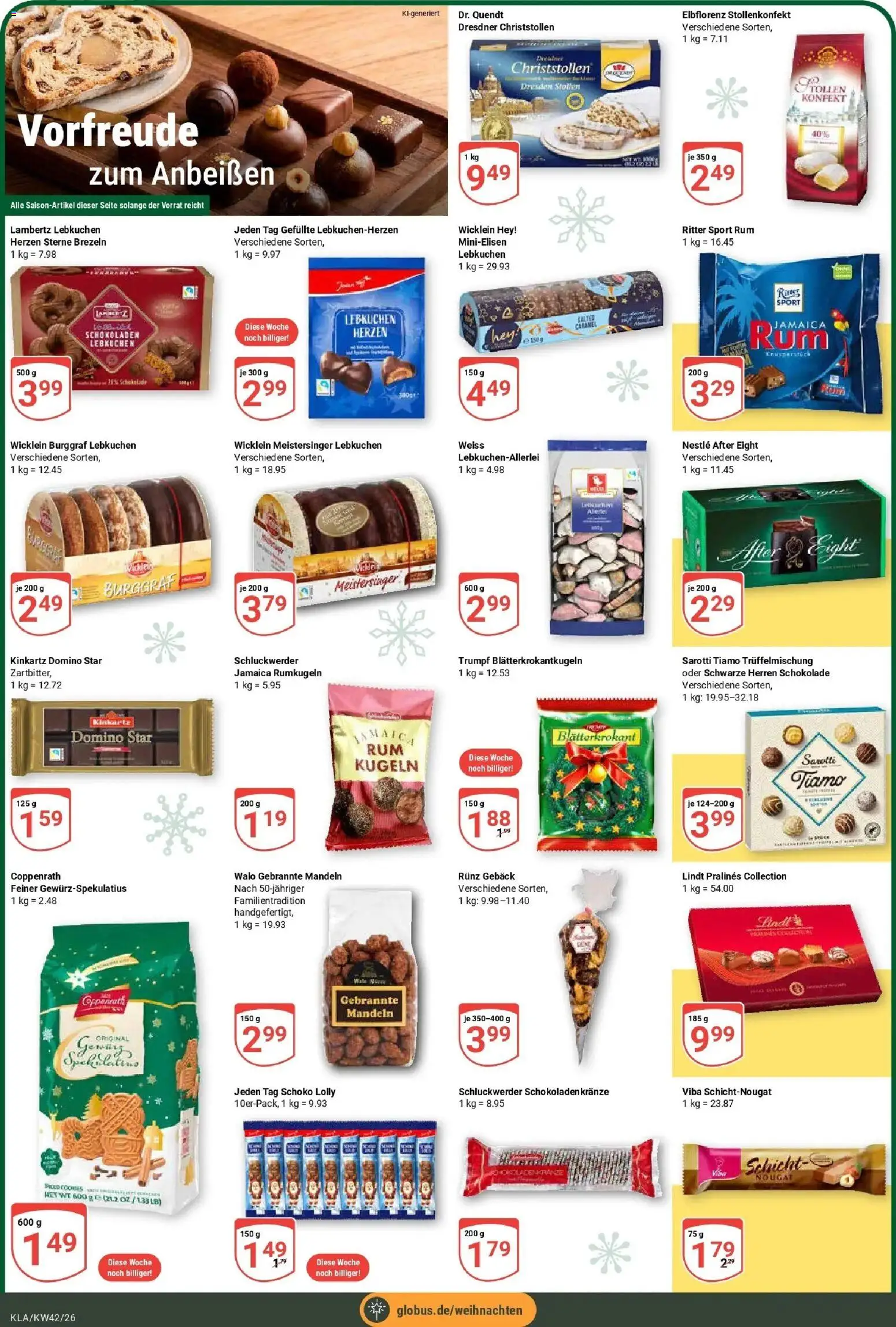 Globus Prospekt Kaiserslautern (ab 12.10.2026) » Angebote online | Seite: 6 | Produkte: Schokolade, Ritter sport, Rumkugeln, Lindt