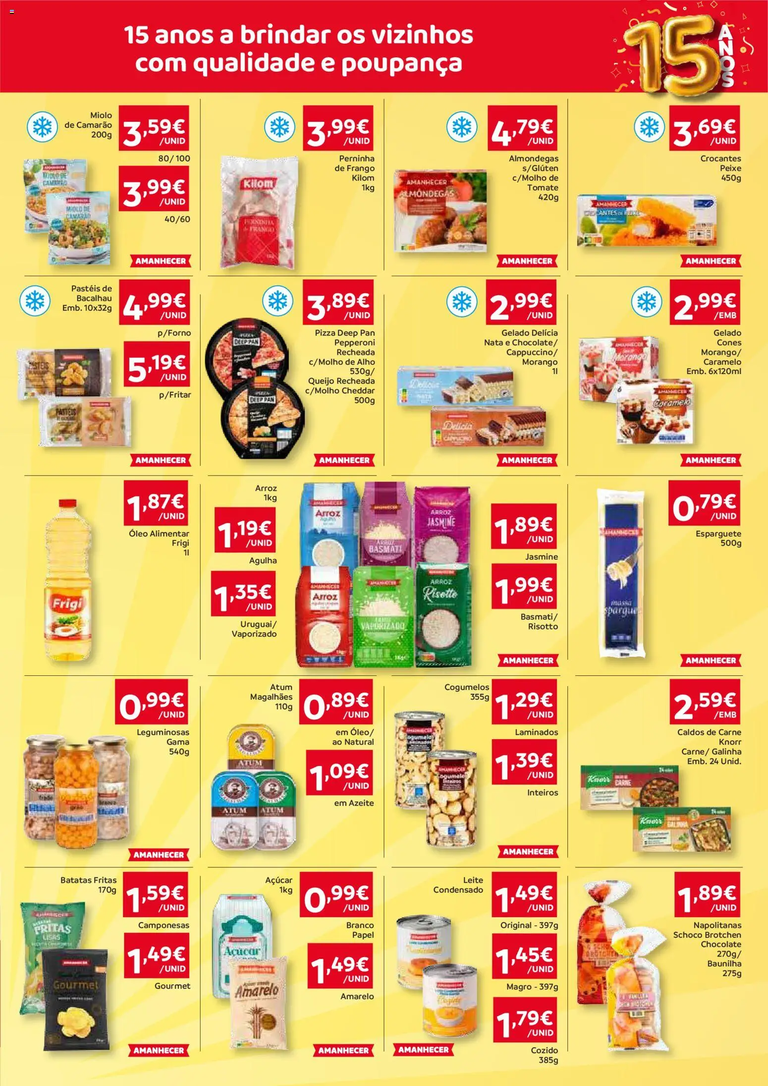 Amanhecer Folheto Madeira │ válido de 04.06.2026 | Página: 3 | Produtos: Frango, Camarão, Cheddar, Açúcar
