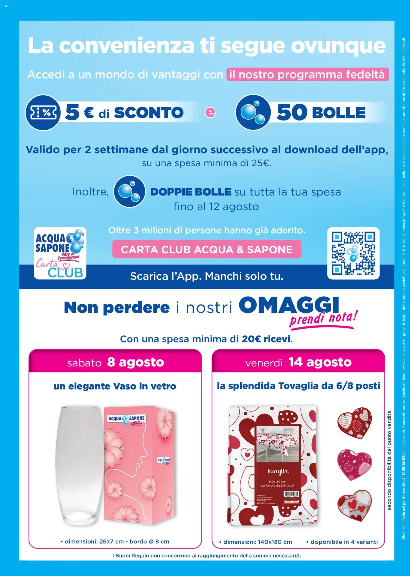 Volantino Acqua e Sapone del 31/07/2026 | Pagina: 8 | Prodotti: Sapone, Tavolo, Tovaglia, Vaso