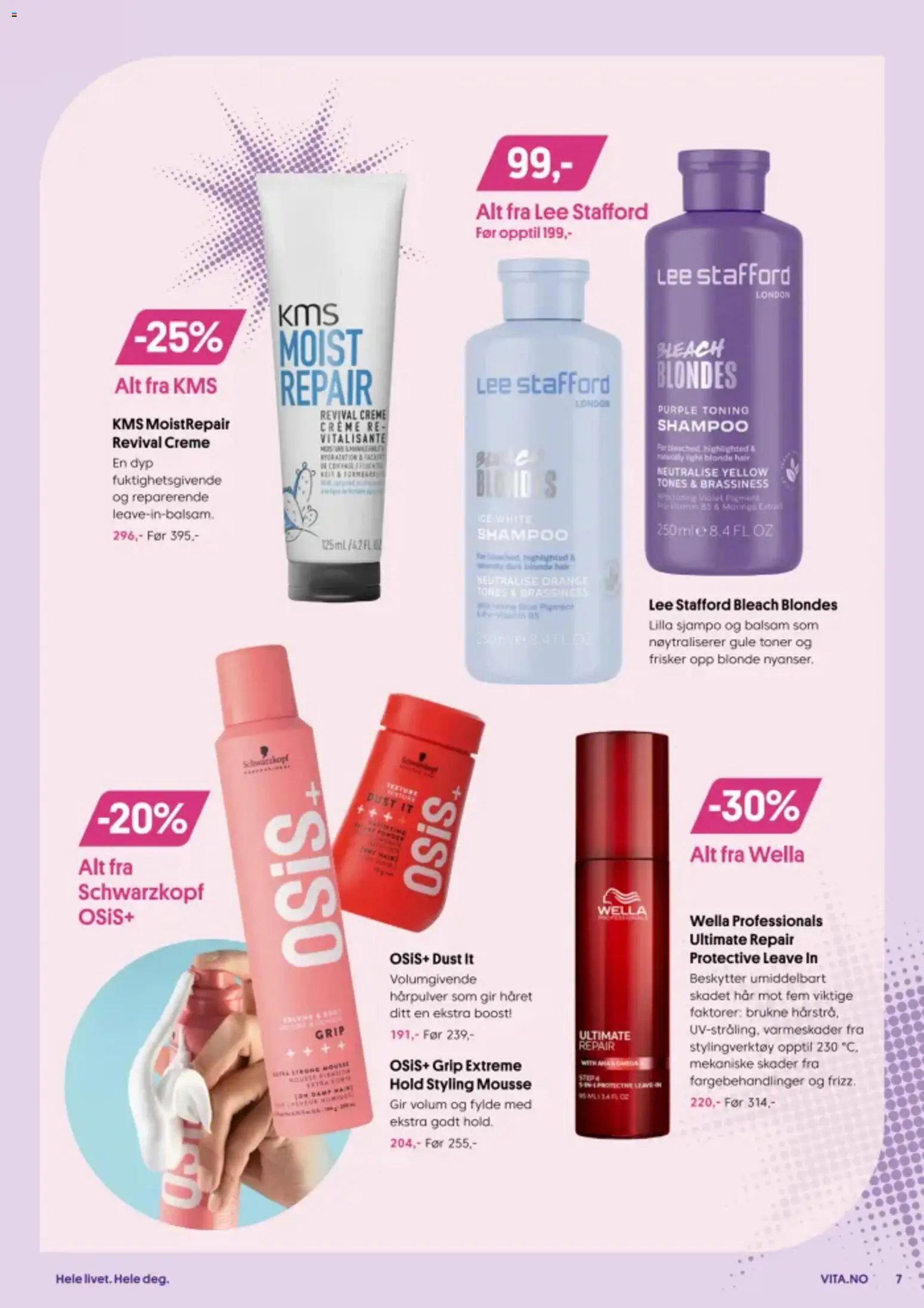 {H1} | Side: 7 | Produkter: Toner, Sjampo, Shampoo, Balsam