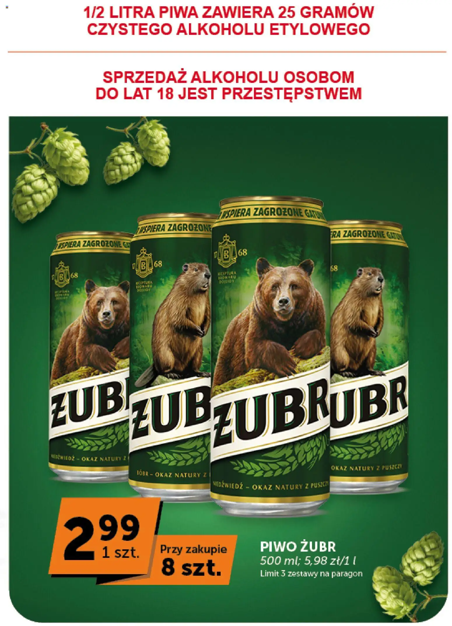 Groszek gazetka - Minimarket od 06.08.2026 | Strona: 3 | Produkty: Piwo żubr, Gry, Piwo