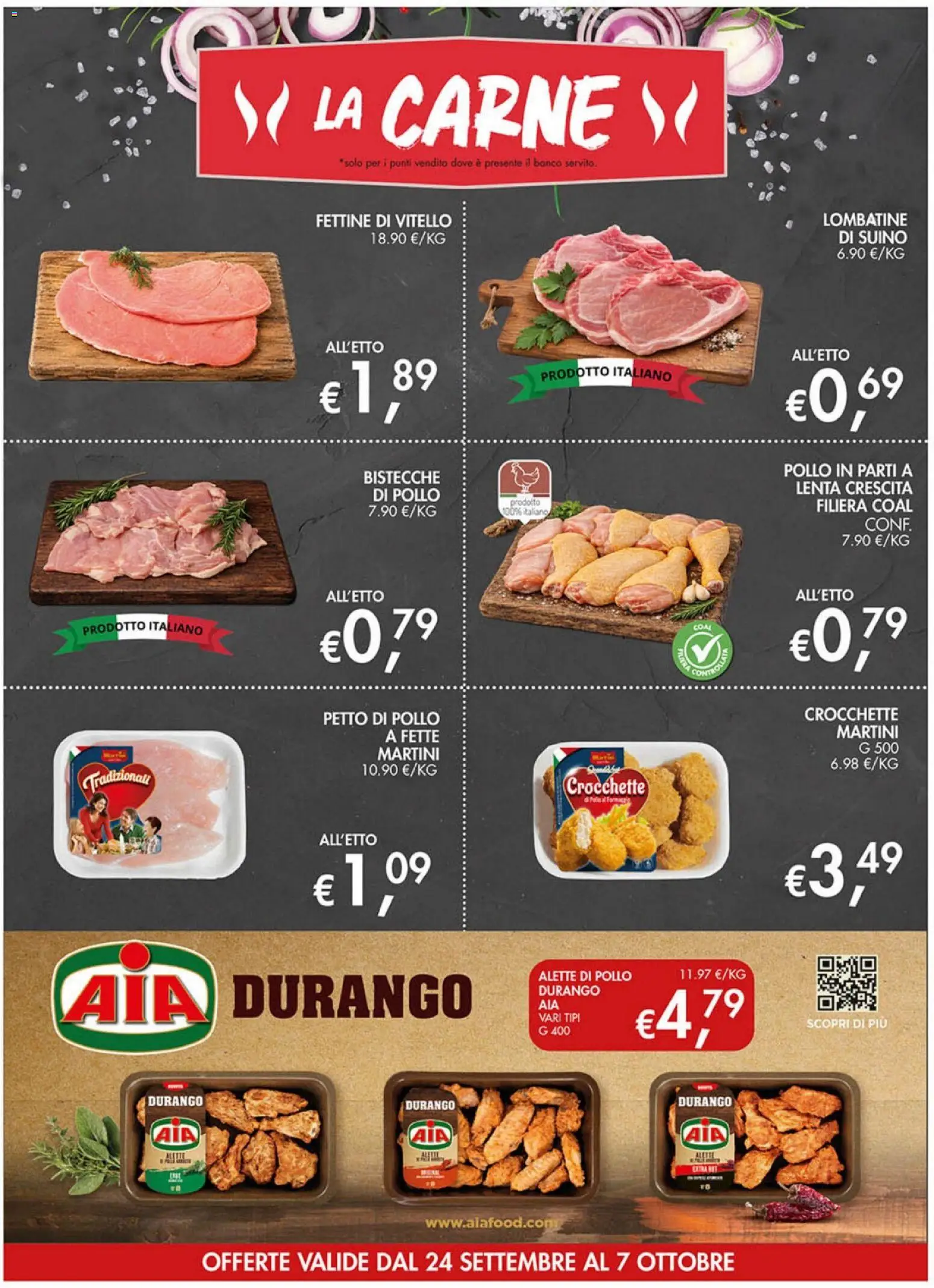 Volantino Coal del 24/09/2026 | Pagina: 5 | Prodotti: Petto di Pollo, Martini, Vitello, Carne