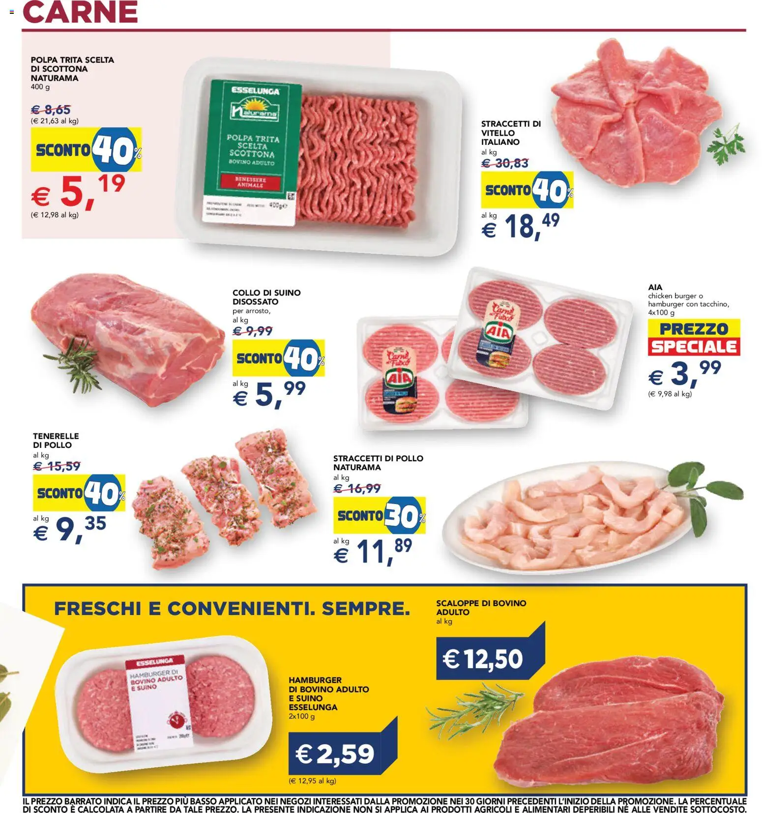 Volantino Esselunga S del 24/09/2026 | Pagina: 15 | Prodotti: Vitello, Collo, Basso, Hamburger
