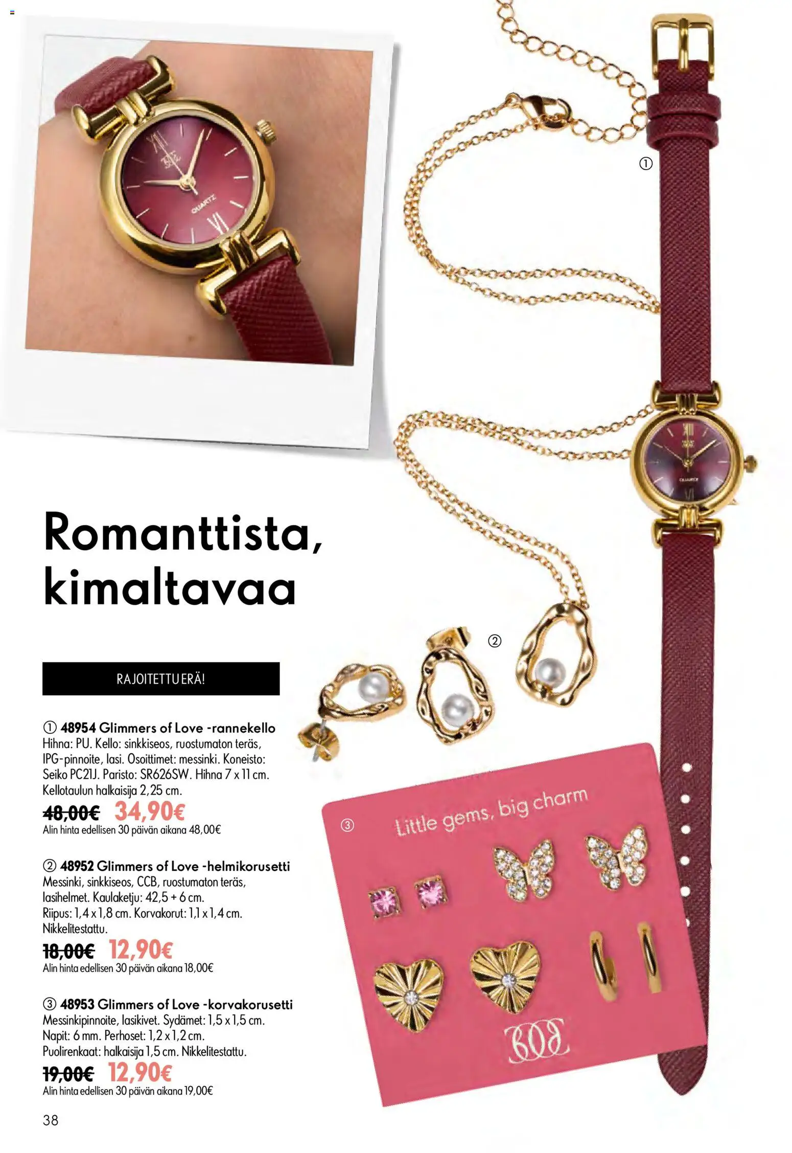 Oriflame - Esite 09 – voimassa 24/06/2026 alkaen | Sivu: 38 | Tuotteet: Korvakorut, Kello