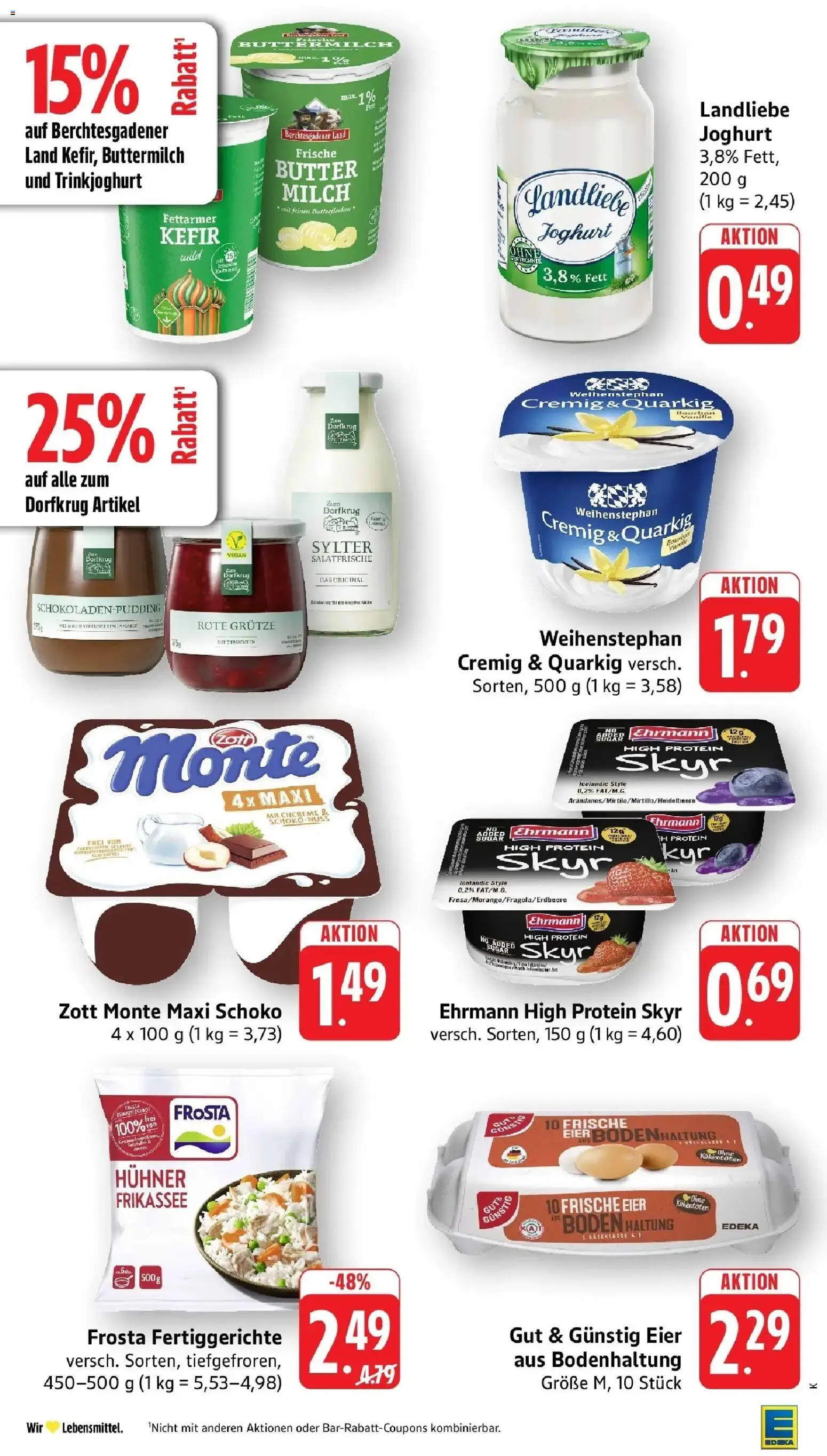 Edeka Prospekt Ettenheim (ab 24.08.2026) » Angebote Online | Seite: 18 | Produkte: Buttermilch, Milch, Frosta, Trinkjoghurt
