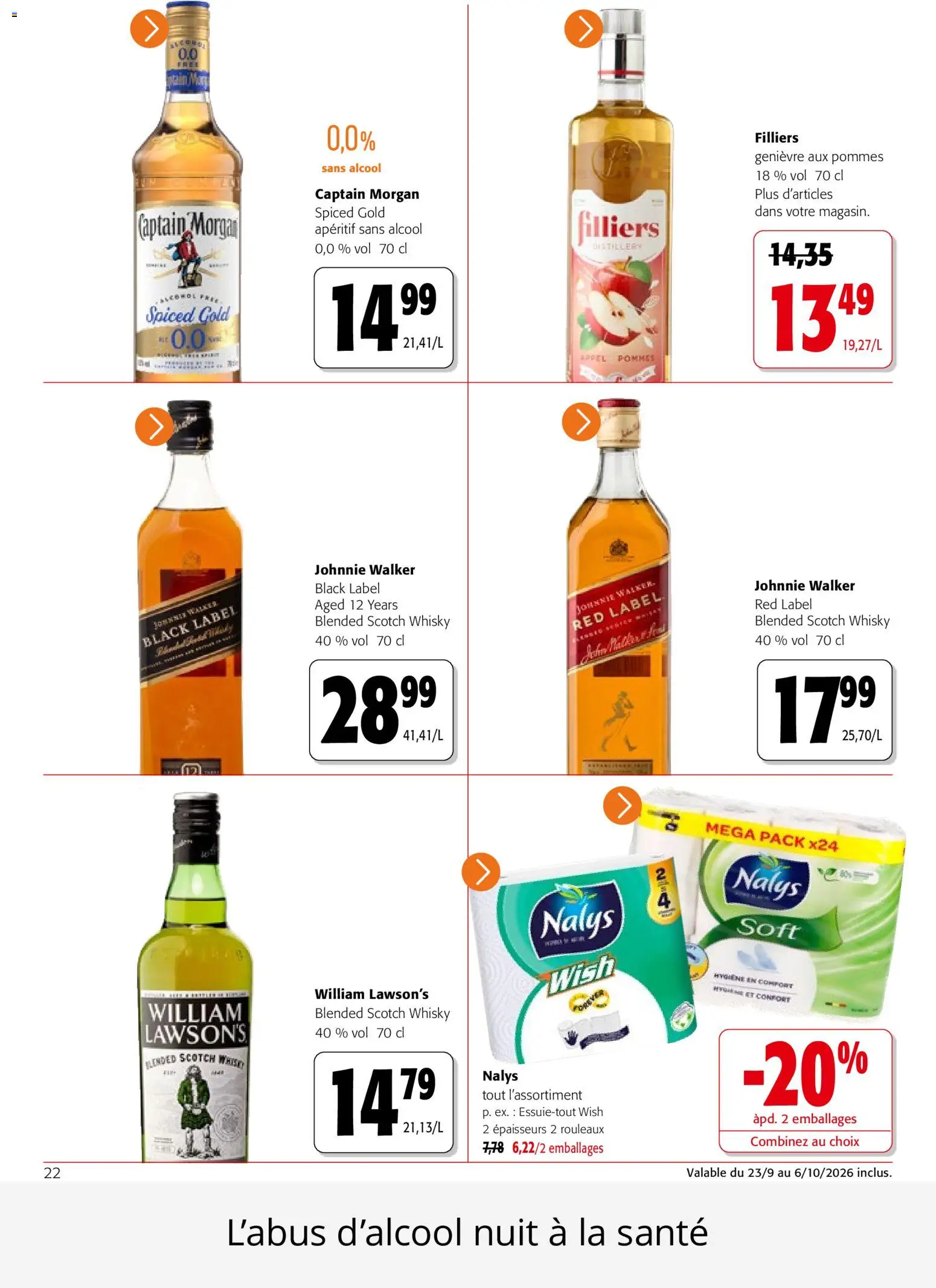 {H1} | Pagina: 22 | Producten: Whisky, La, Appel, Captain Morgan
