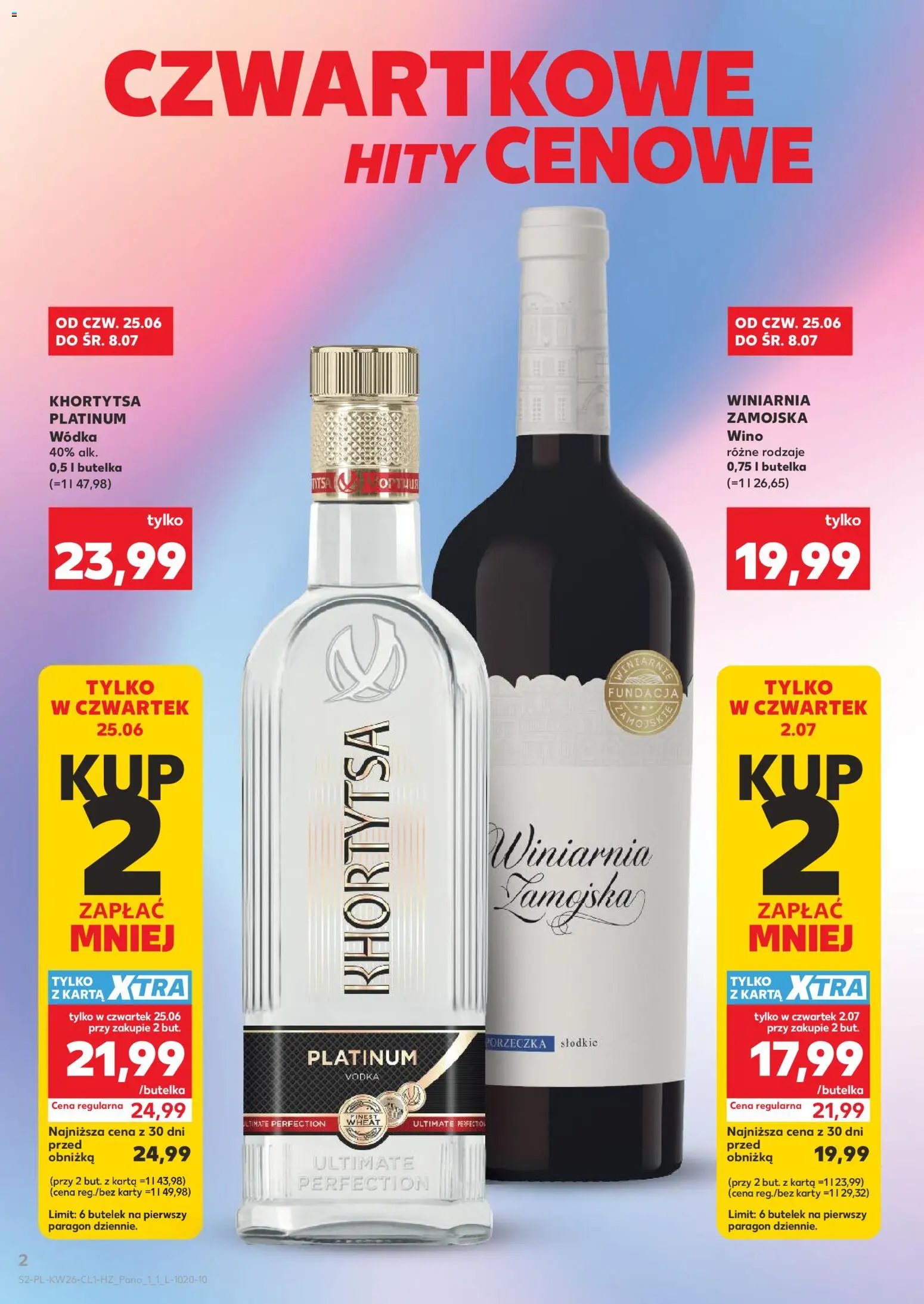 Kaufland Polsko leták - Barek od 25.06.2026 | Strana: 2 | Produkty: Vodka, Karty