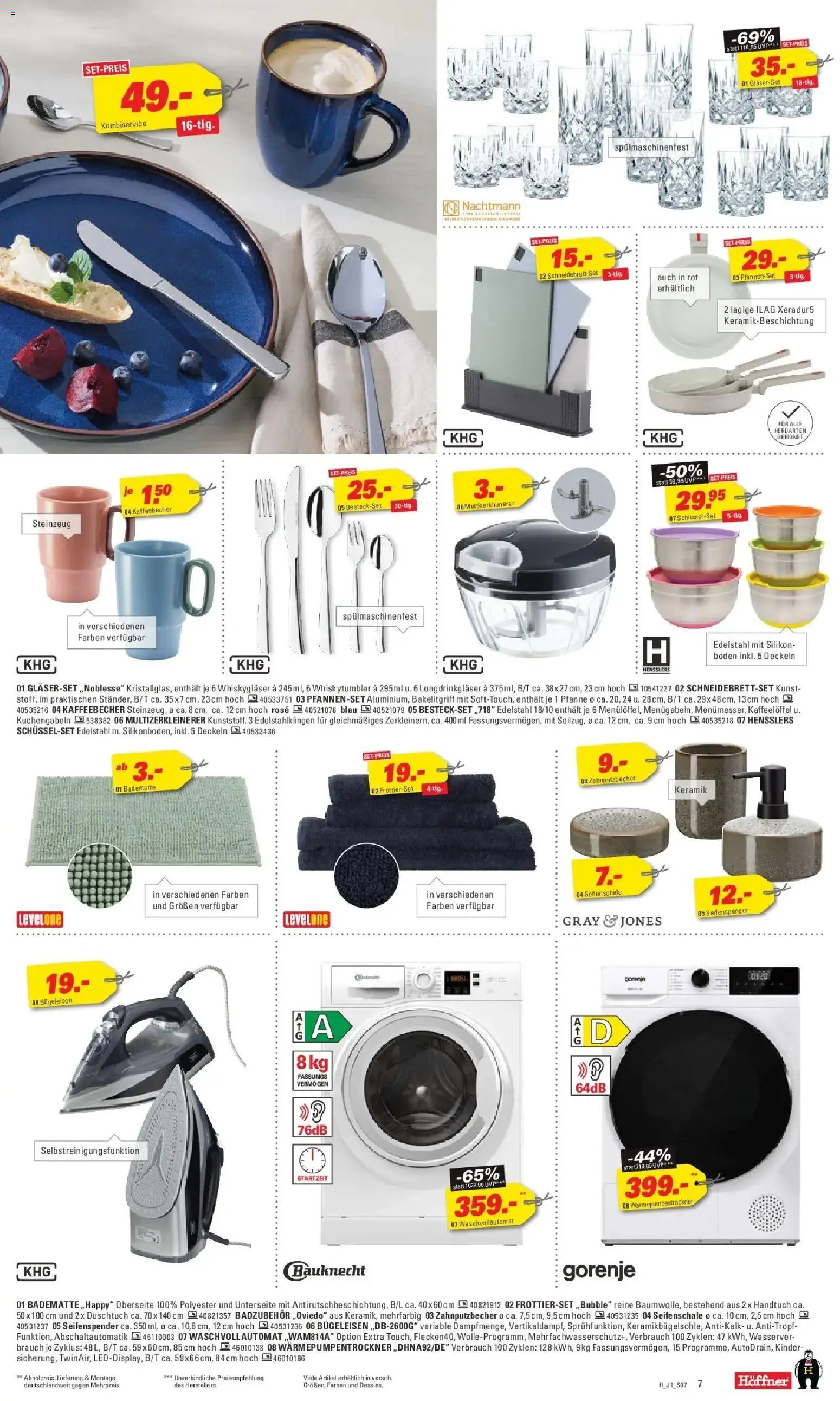 Höffner Prospekt Hamm	 – gültig ab 25.03.2026 | Seite: 7 | Produkte: Gorenje, Bügeleisen, Seifenspender