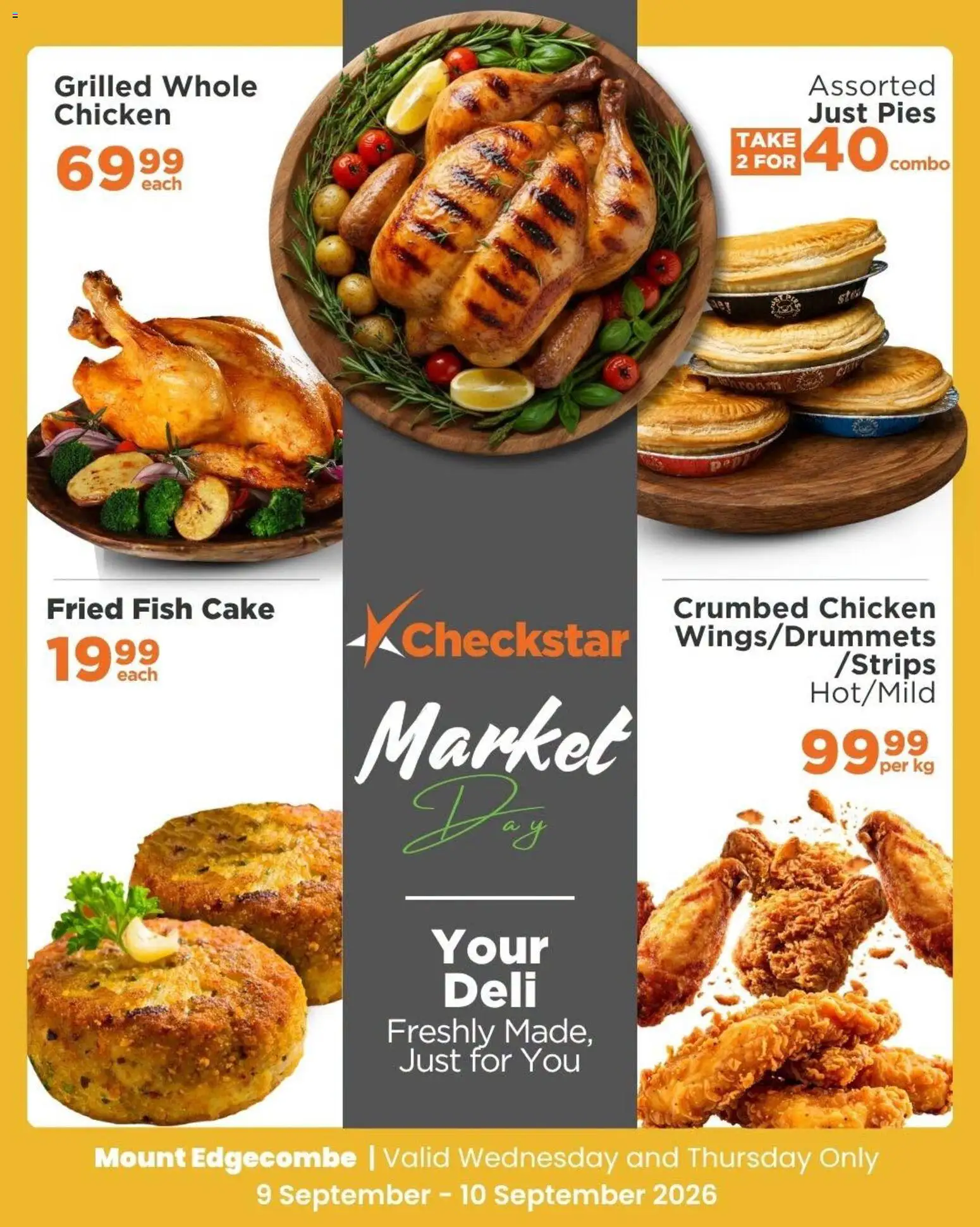New Check Star catalogue – valid from 09/09/2026 | Page: 5 | Products: Cake, Chicken, Fish