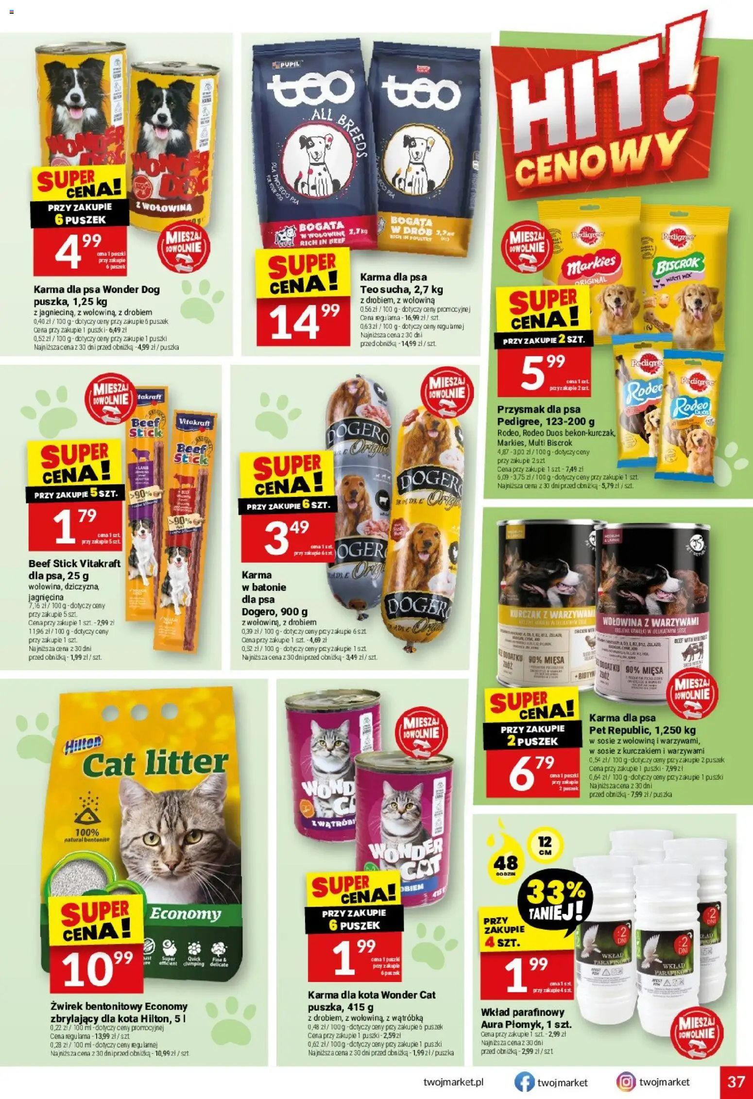 Twój Market gazetka od 27.05.2026 | Strona: 37 | Produkty: Kurczak, Pedigree, Karma dla kota, Żwirek bentonitowy