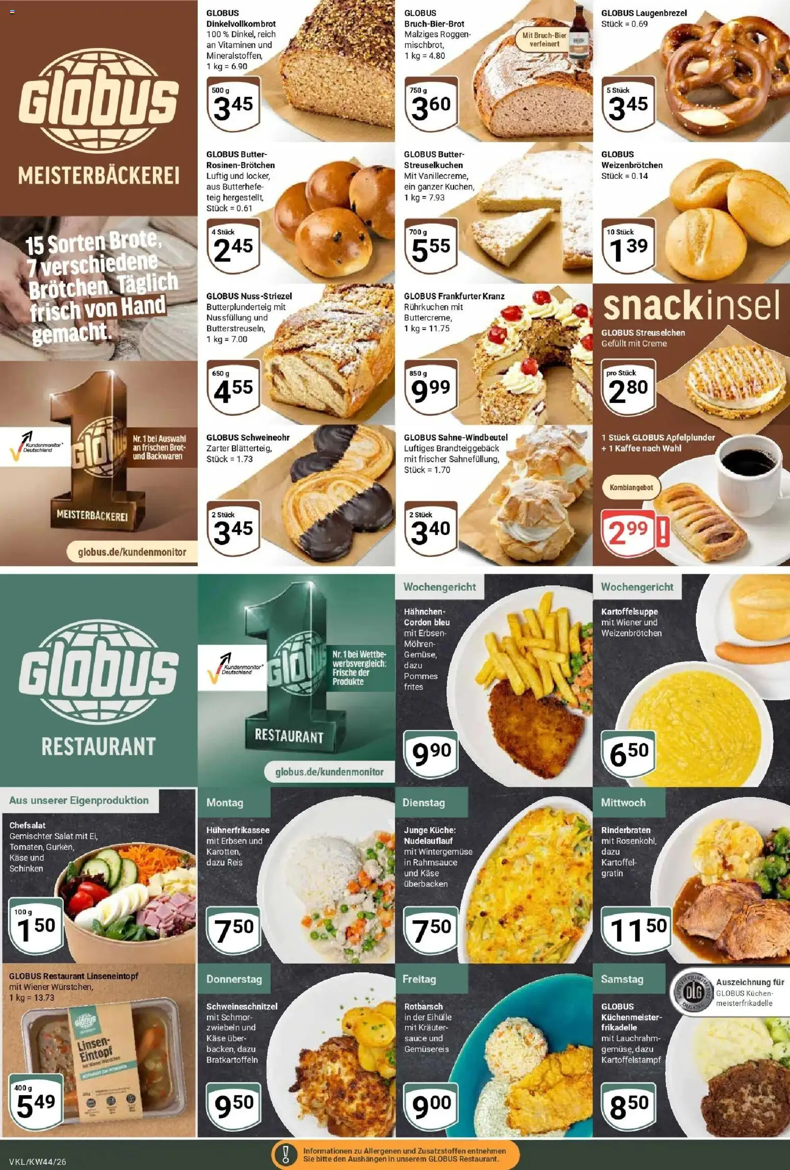 Globus Prospekt Völklingen – gültig ab 26.10.2026 | Seite: 7 | Produkte: Kaffee, Brot, Reis, Kuchen