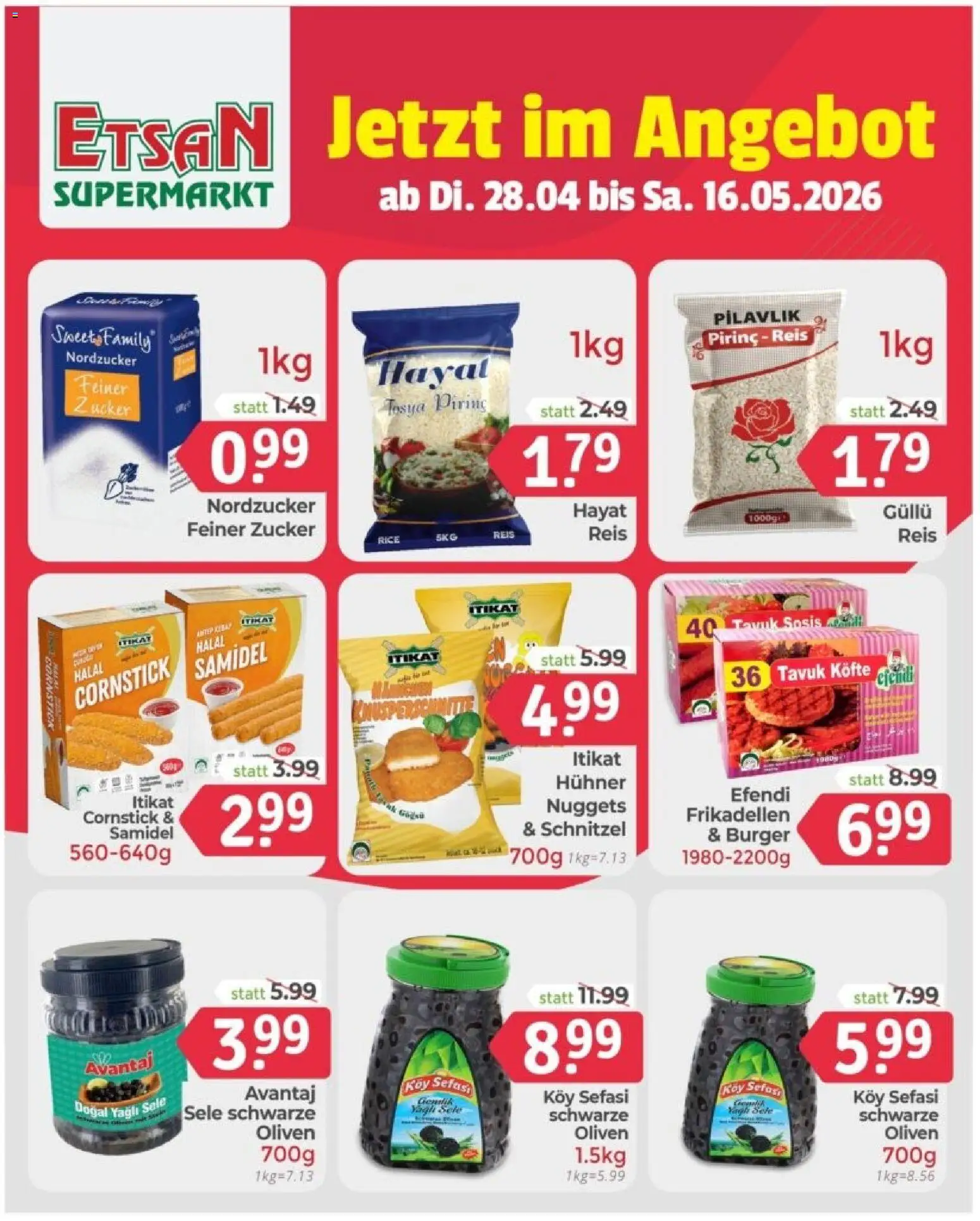 ETSAN Obst & Gemüse gültig ab 15.05.2026 | Seite: 4 | Produkte: Zucker, Szeder, Reis