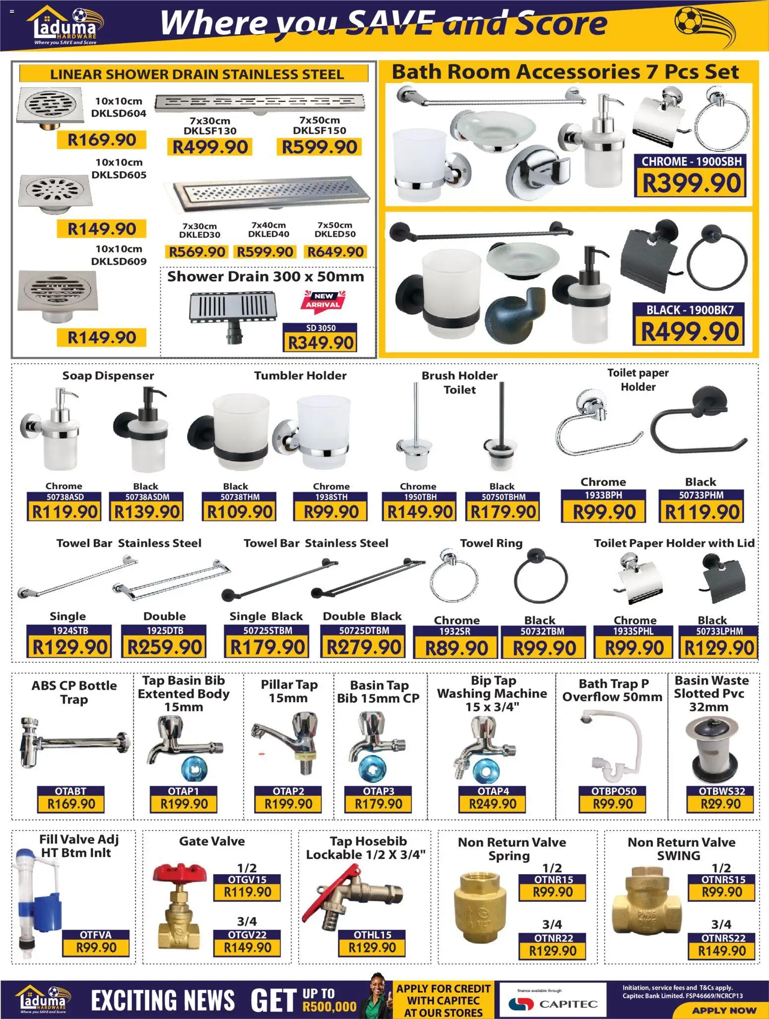 New Laduma Hardware catalogue – valid from 01.02.2026 | Page: 11 | Products: Washing machine, Shower, Gate, Basin