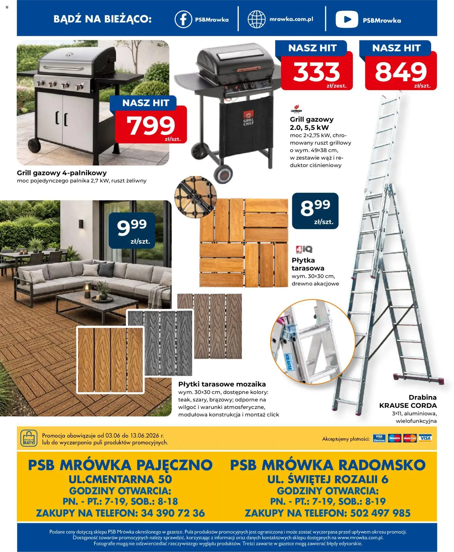 Mrówka gazetka - Radomsko od 03.06.2026 | Strona: 8 | Produkty: Telefon, Drabina, Grill, Ruszt