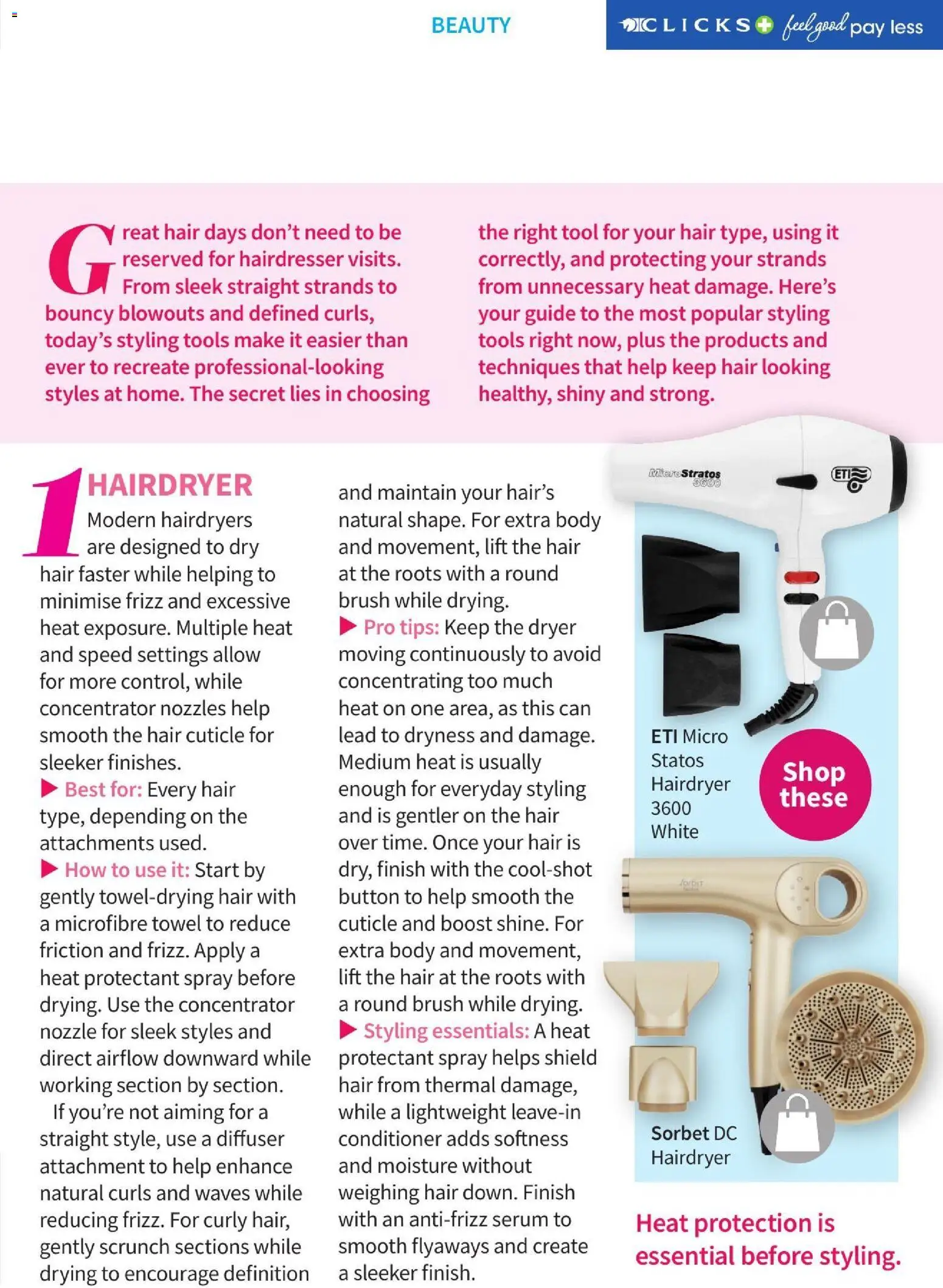 New Clicks catalogue – valid from 01/08/2026 | Page: 22 | Products: Diffuser, Towel, Brush, Conditioner