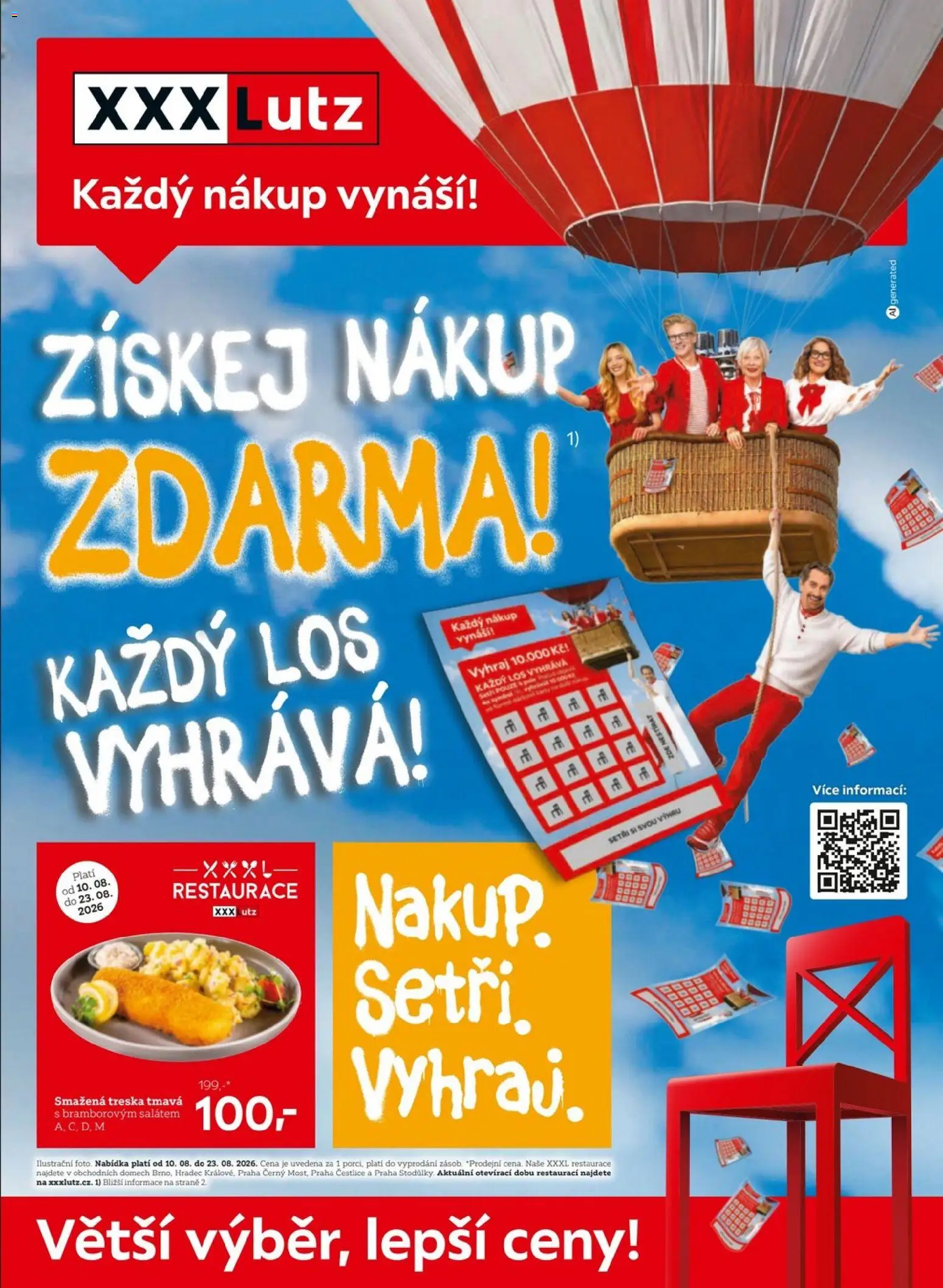 XXXLutz leták od 10.08.2026 | Strana: 1 | Produkty: Treska