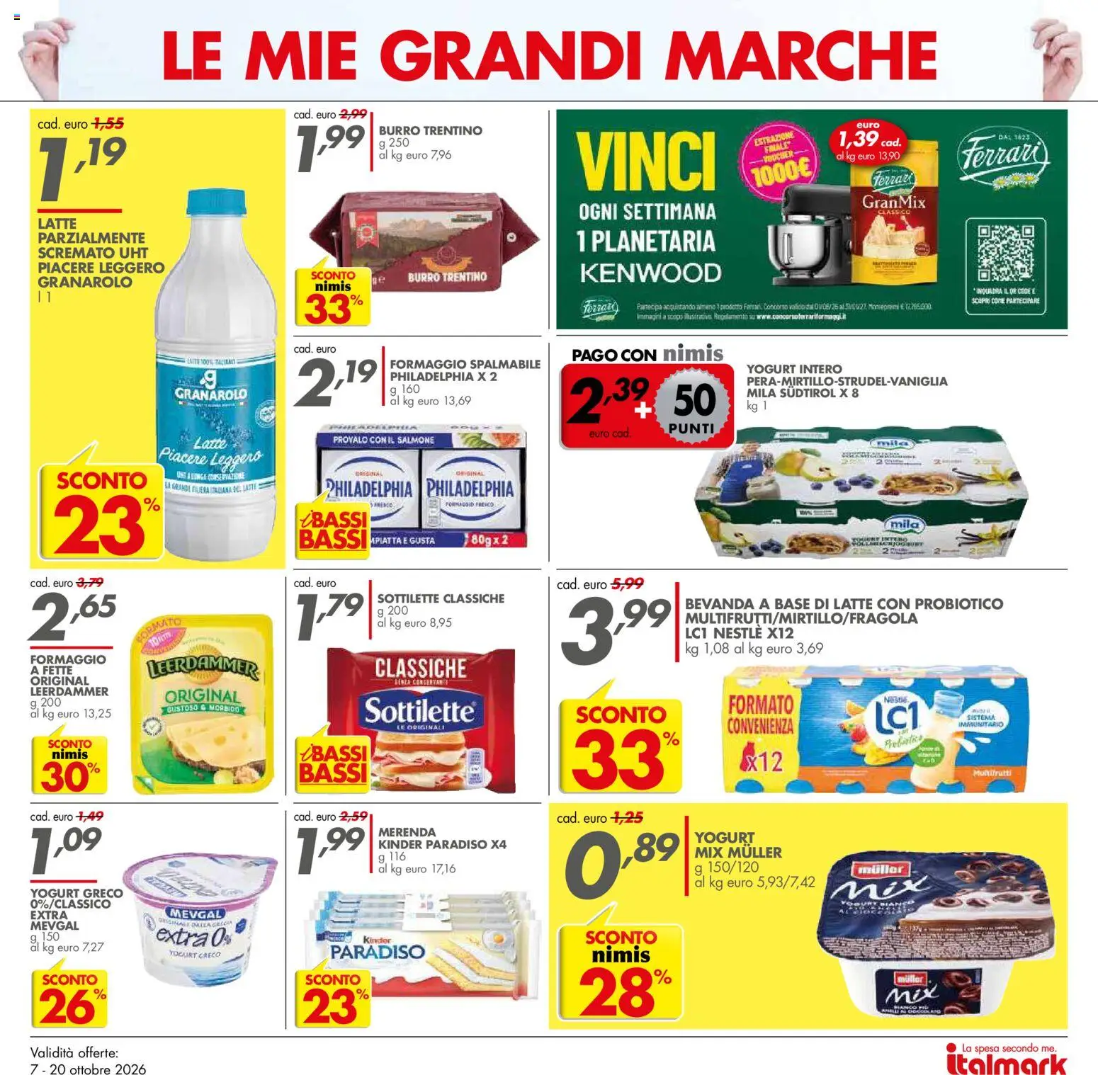 Volantino Italmark del 07/10/2026 | Pagina: 11 | Prodotti: Yogurt, Salmone, Latte, Formaggio