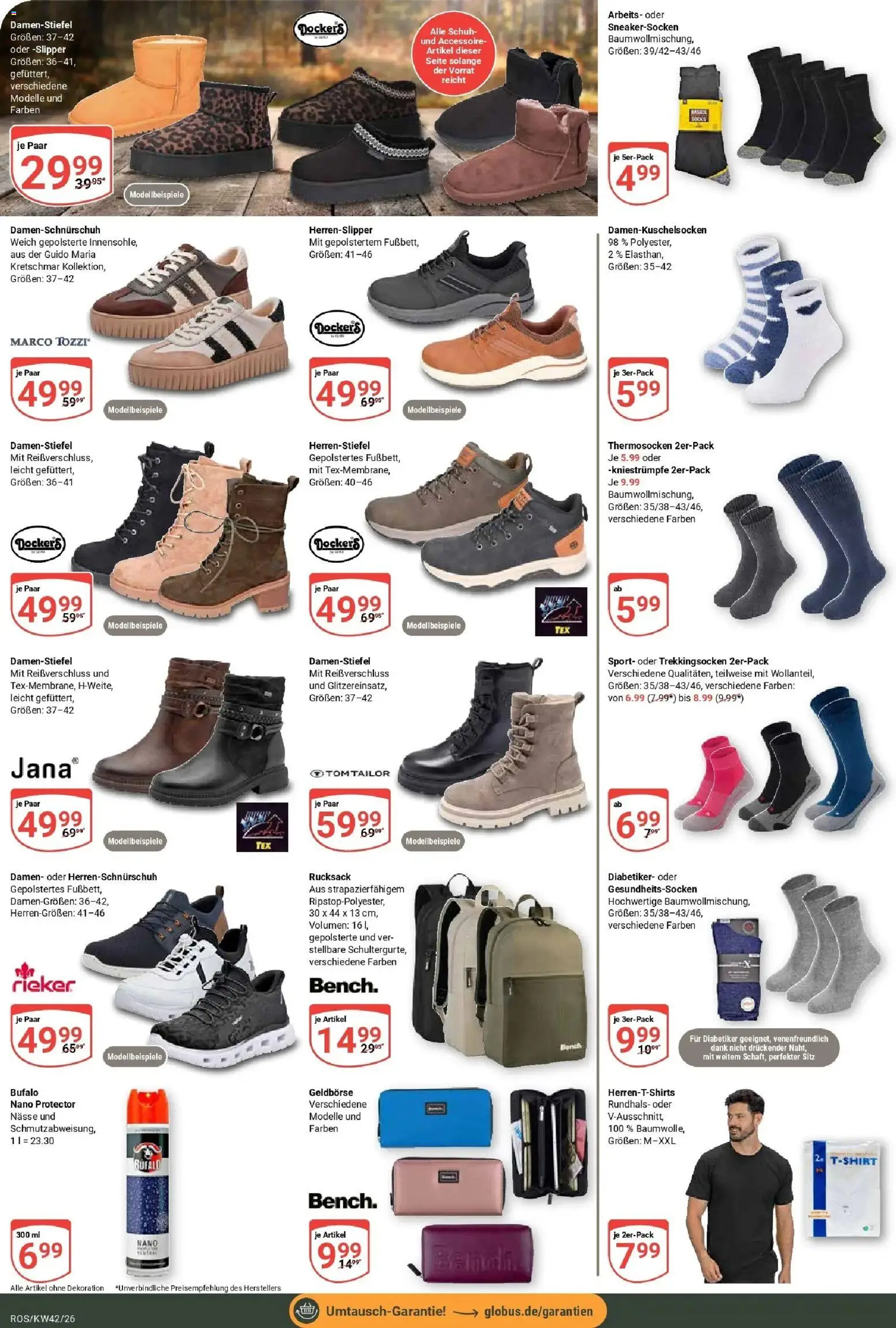 Globus Prospekt Lambrechtshagen (ab 12.10.2026) » Angebote online | Seite: 27 | Produkte: Kniestrümpfe, Rucksack