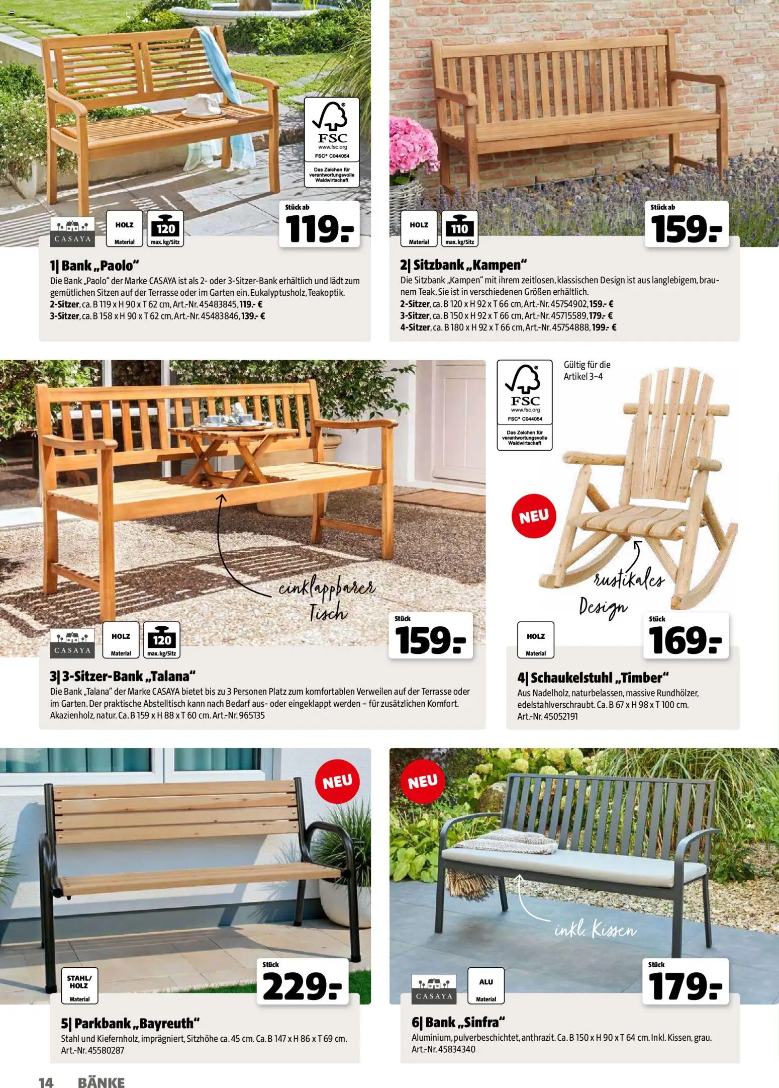 Hagebau Gartenjahr gültig ab 13.03.2026 | Seite: 14 | Produkte: Kissen, Tisch