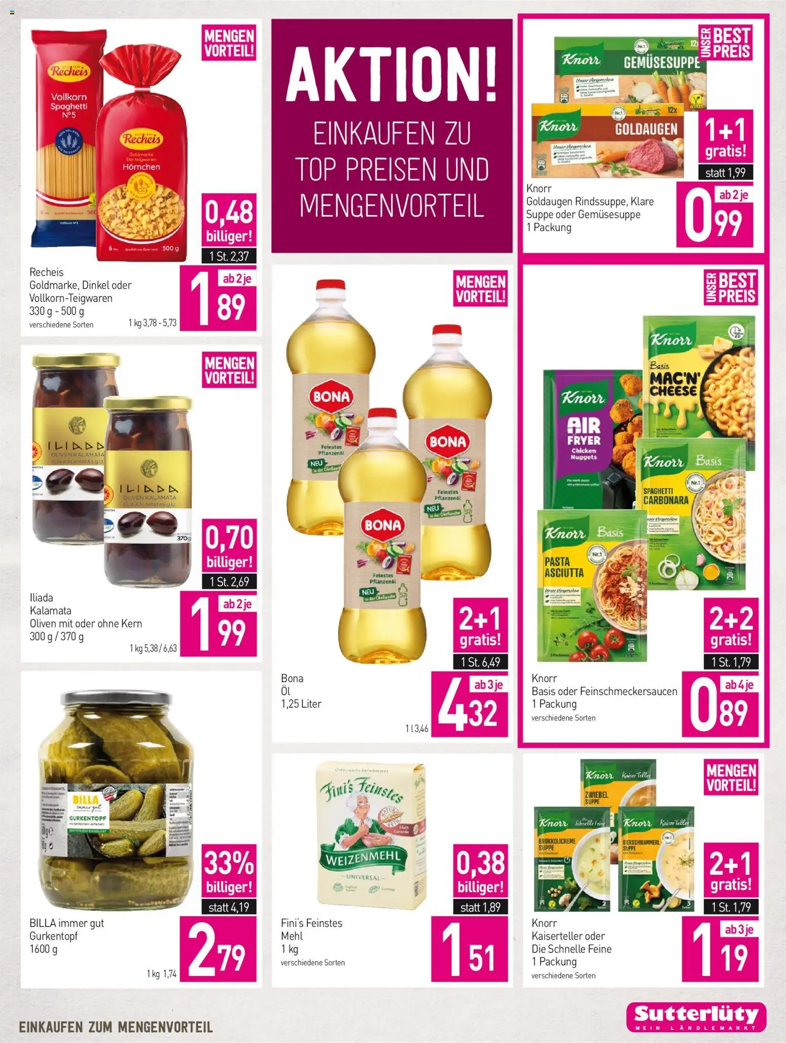 Sutterlüty Flugblatt gültig ab 17.09.2026 | Seite: 13 | Produkte: Pasta, Oliven, Spaghetti