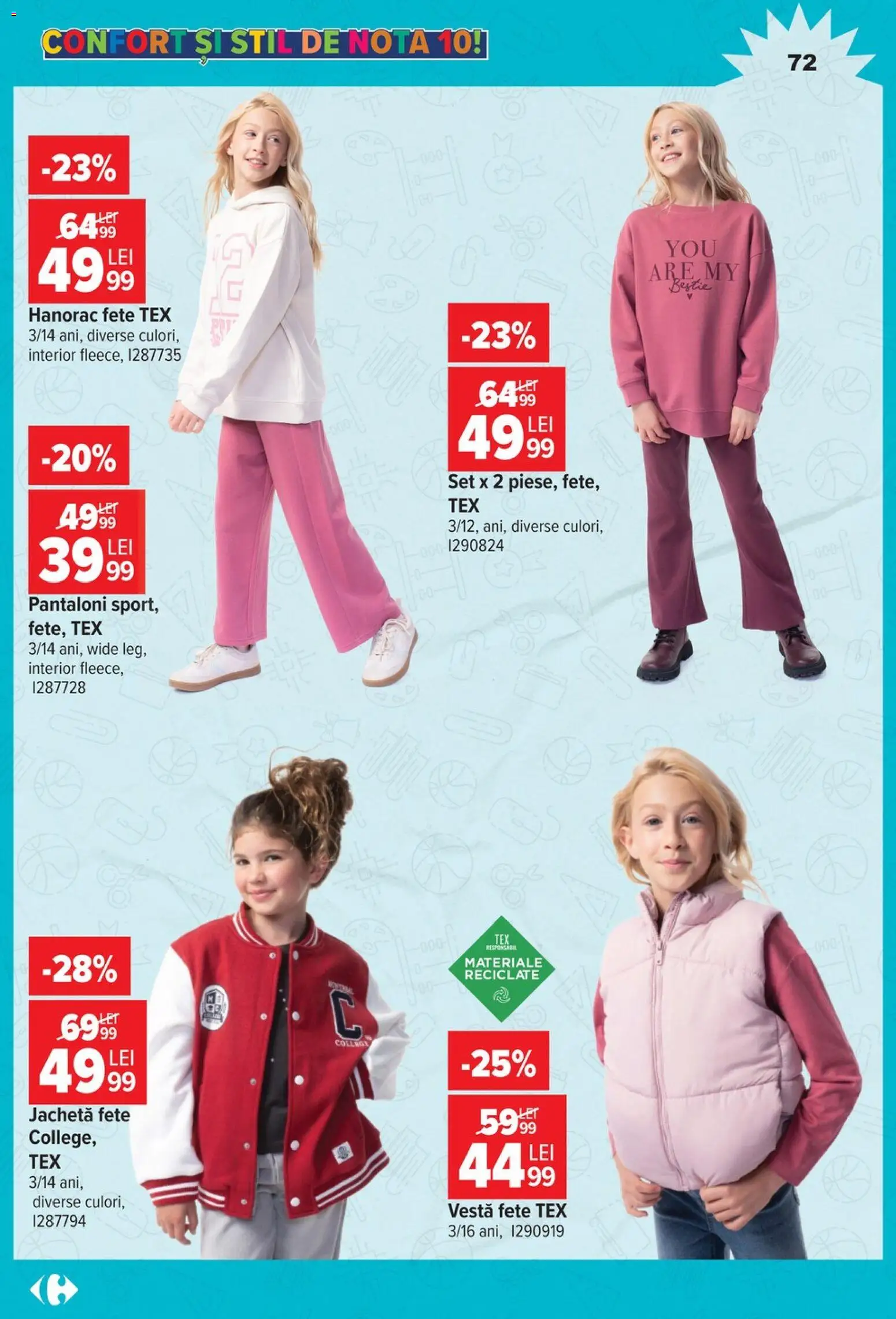 Noul catalog Carrefour – valabil de la 12.08.2026 | Pagină: 72 | Produse: Jachetă, Vestă, Pantaloni, Hanorac
