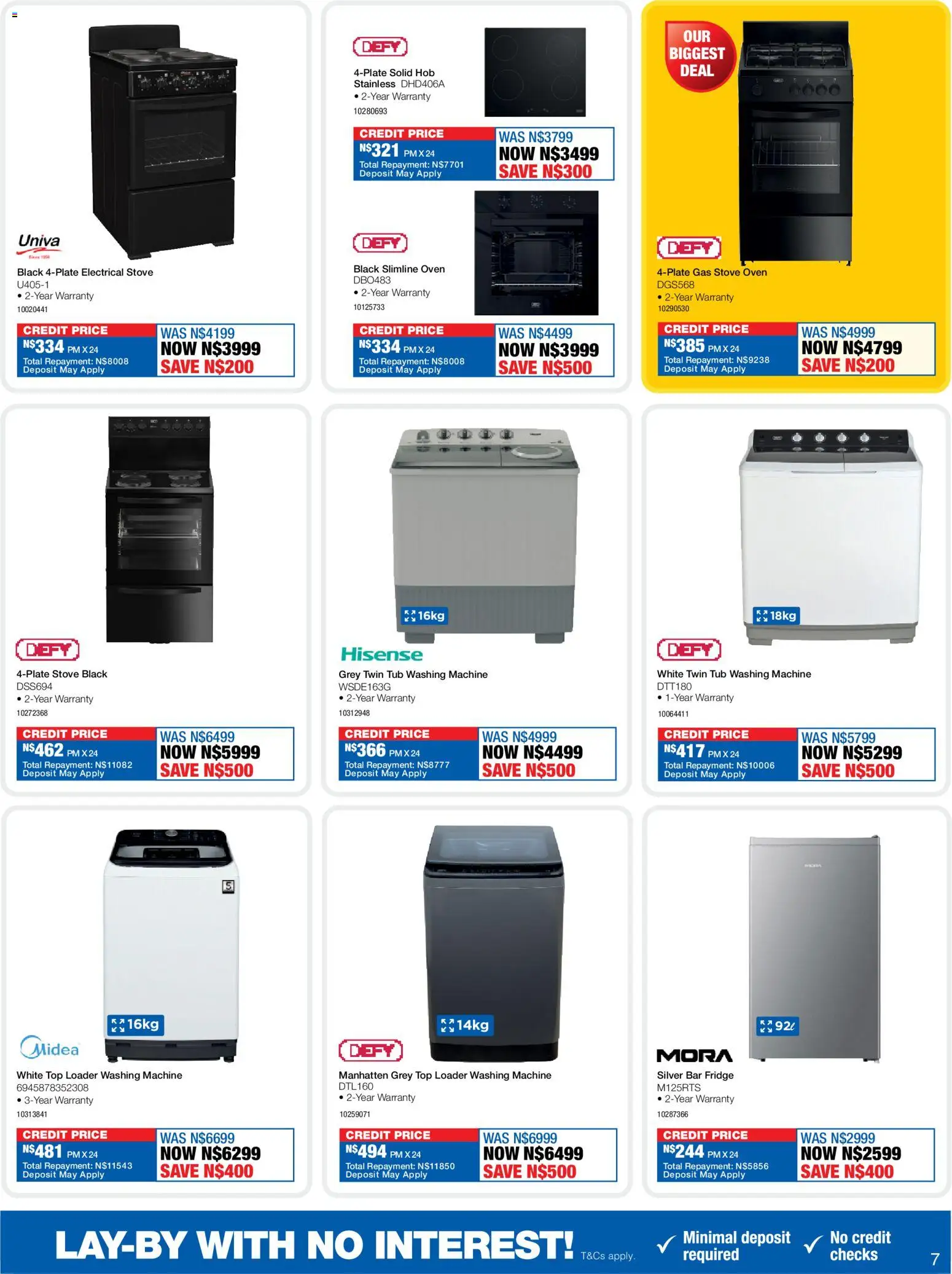 New OK Furniture catalogue – valid from 13.04.2026 | Page: 7 | Products: Washing machine, Oven, Hob, Fridge