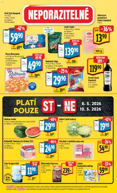 Náhled letáku Albert leták - Hypermarket od 06.05.2026 | Strana: 8 | Produkty: Pizza, Kuchyňské utěrky, Cukr krupice, Fernet