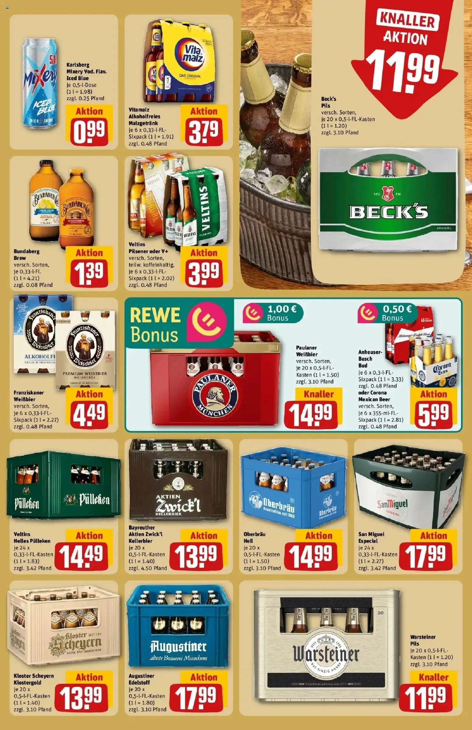 Rewe Prospekt Ingolstadt	 – gültig ab 10.05.2026 | Seite: 21 | Produkte: Franziskaner, Weißbier, Warsteiner, Veltins