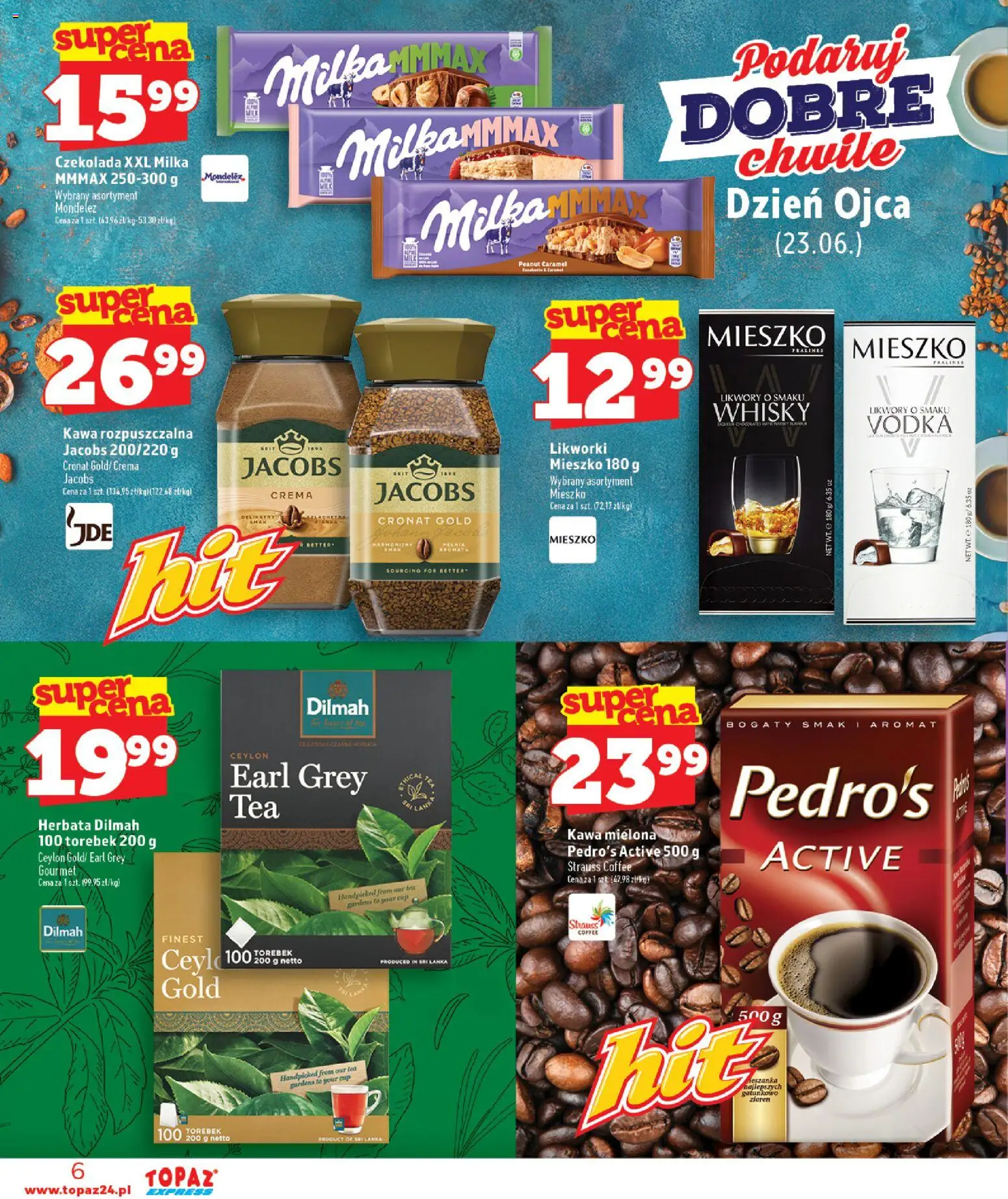 Topaz gazetka - Express od 18.06.2026 | Strona: 6 | Produkty: Milka, Czekolada, Vodka, Whisky