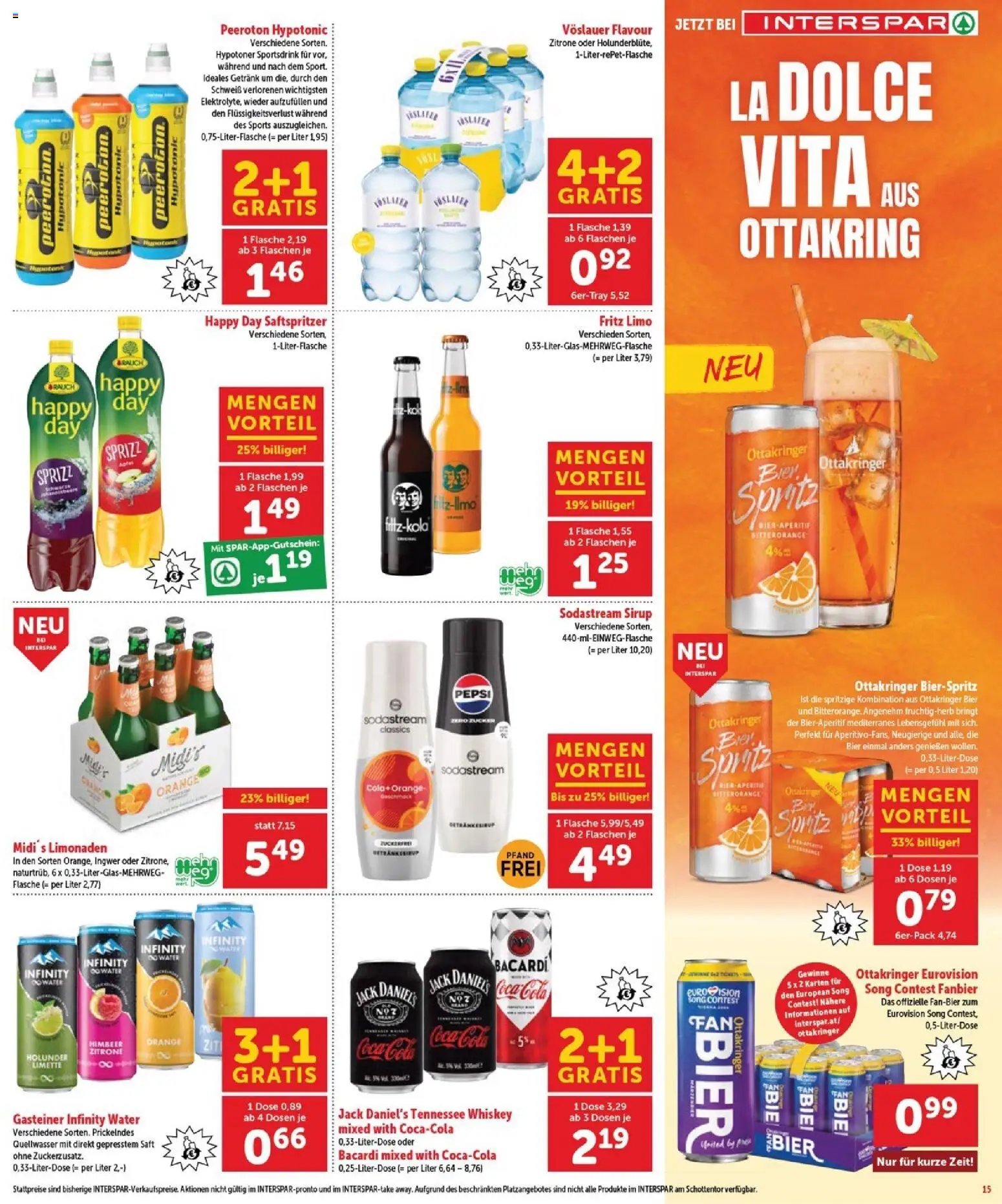 Interspar Flugblatt - Burgenland Sued gültig ab 23.04.2026 | Seite: 15 | Produkte: Zucker, Zitrone, Saft, Bier