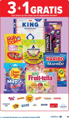 Fruit-tella SUMMER FRUITS, MET FRUITSAP | JUS DE FRUIT - Voorbeeld van een folder van Carrefour, geldig van 19/08/2026 | Pagina: 19