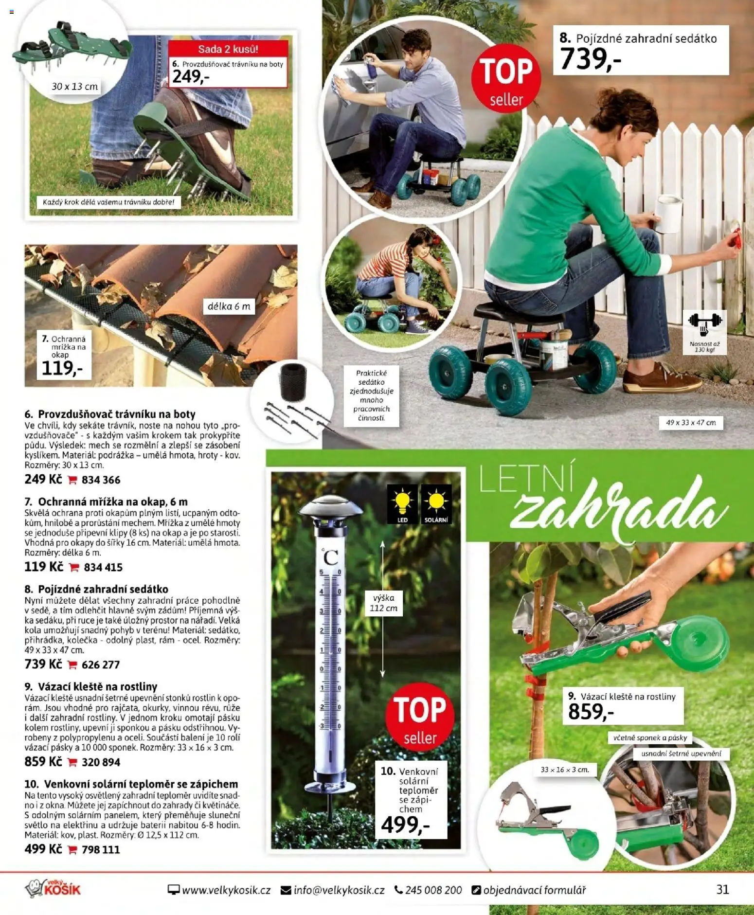 Velký Košík katalog srpen 2026 od 01.08.2026 | Strana: 31 | Produkty: Zahrada, Teploměr, Boty, Kola