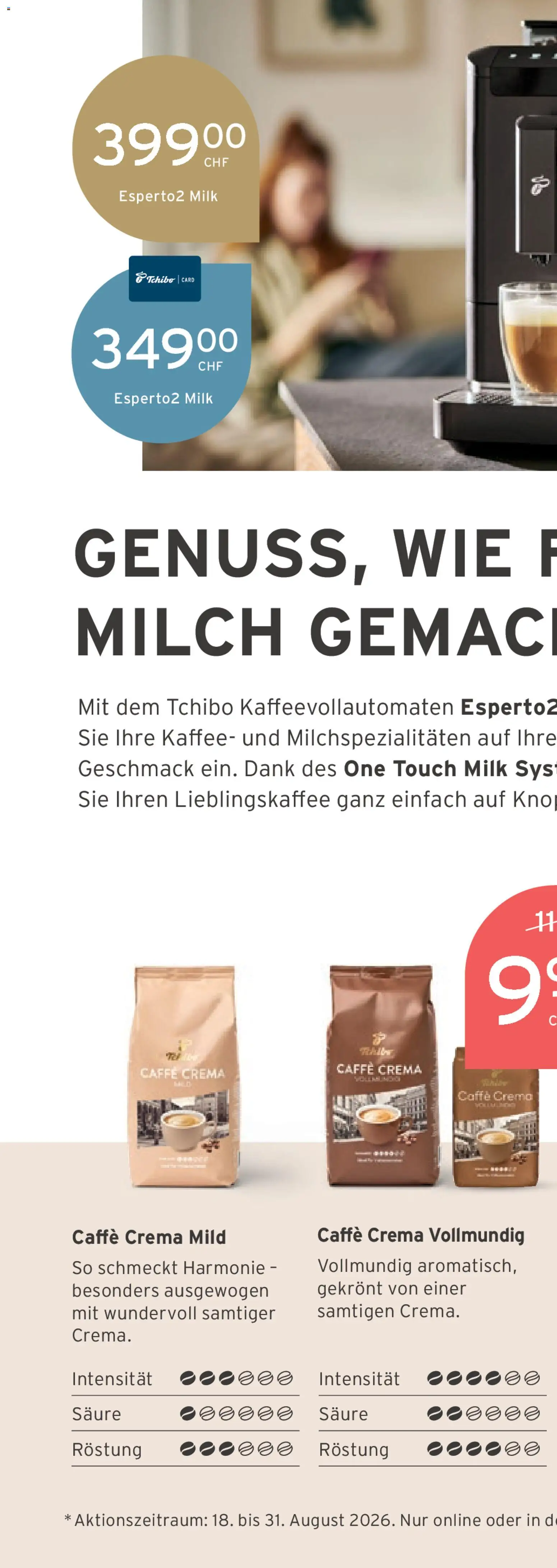 Tchibo aktionen Every day in flow – gültig ab 18.08.2026 | Seite: 26 | Produkte: Milch, Kaffee