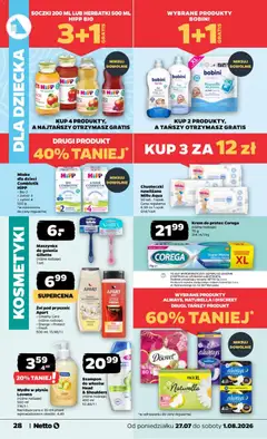 Pogląd oferty "Szampon do włosów Head & Shoulders, (różne rodzaje) 400 ml 52,48/11" - ważna od 27.07.2026 | Strona: 28