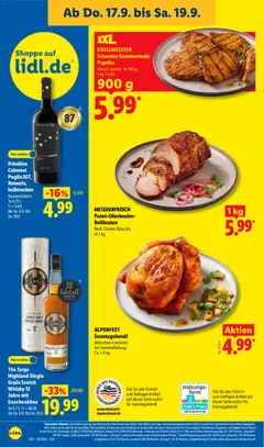 GRILLMEISTER Schweine-Sommersteaks Paprika, XXL Grillmeister Schweine-Sommersteaks Paprika. Versch. Sorten. Je 900 g ab 14.09.2026 gültig | Seite: 56 | Produkte: Whisky, Mango, Chips, Fleisch
